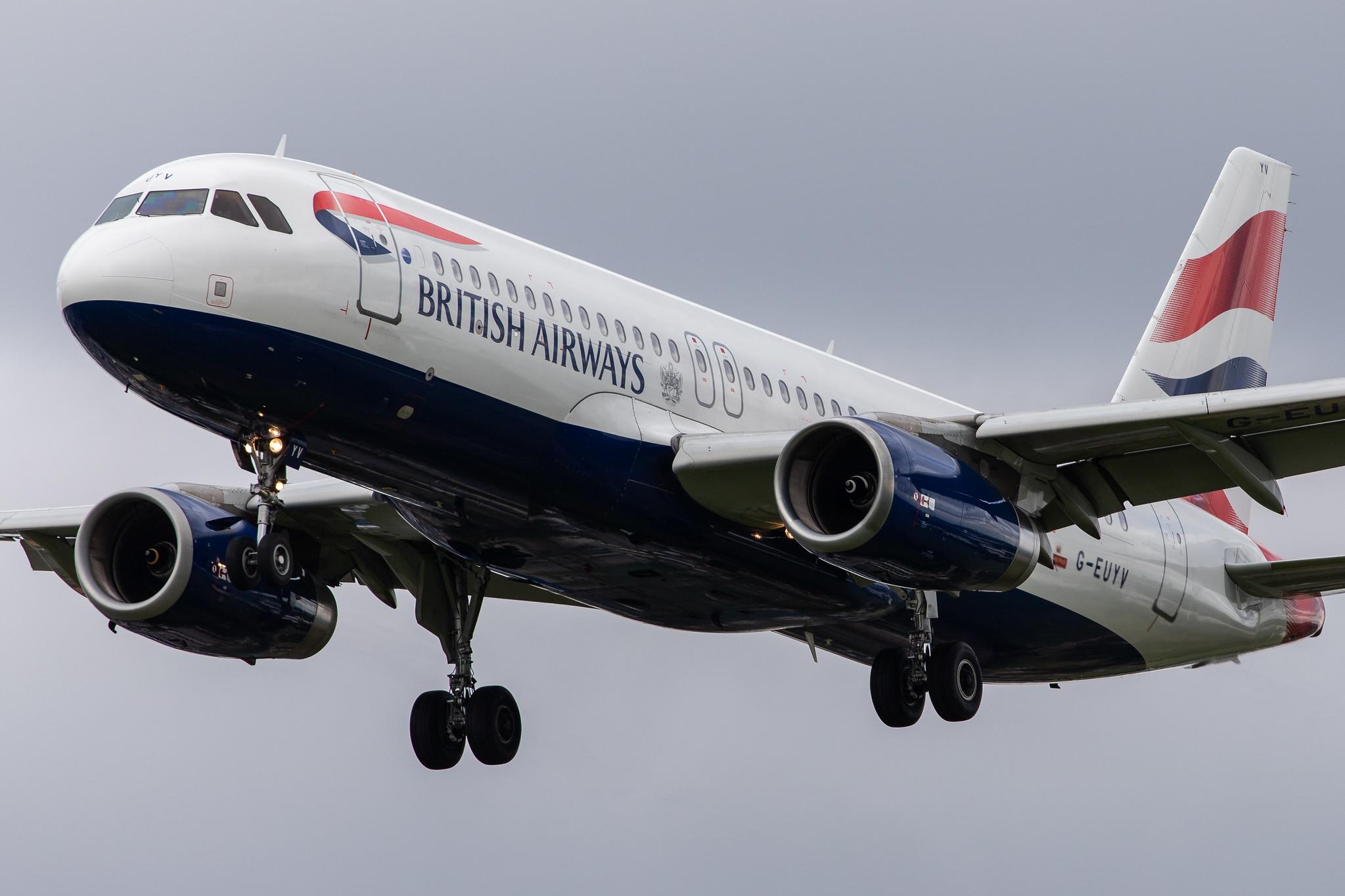 London Heathrow Airport: British Airways (BA / BAW) |  Airbus A320-232 A320 | G-EUYV | MSN 6091