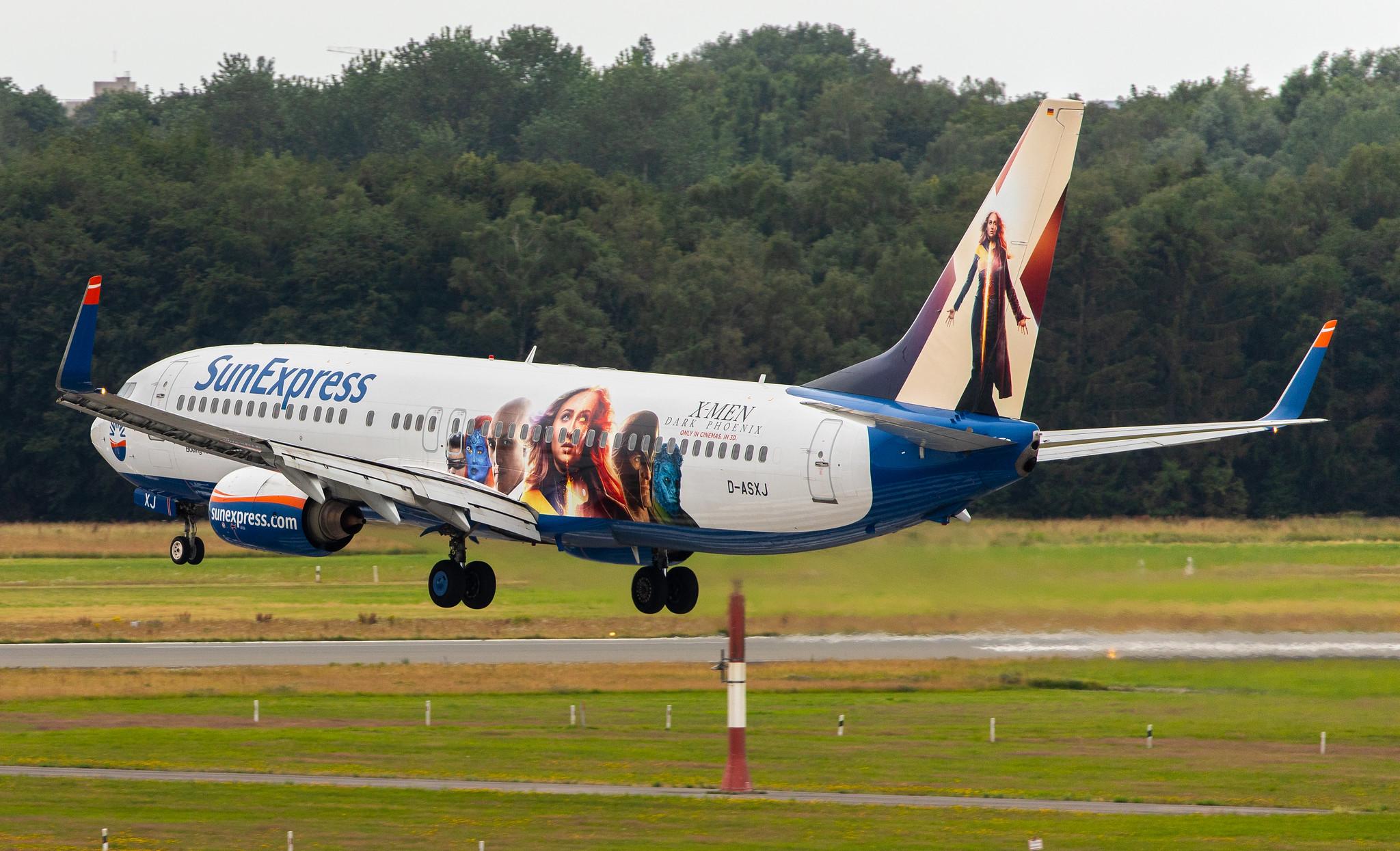 Hamburg Airport: SunExpress (XQ / SXS) |  Livery: X-Men Livery | Operator: SunExpress Deutschland |  Boeing 737-86N B738 | D-ASXJ | MSN 30807