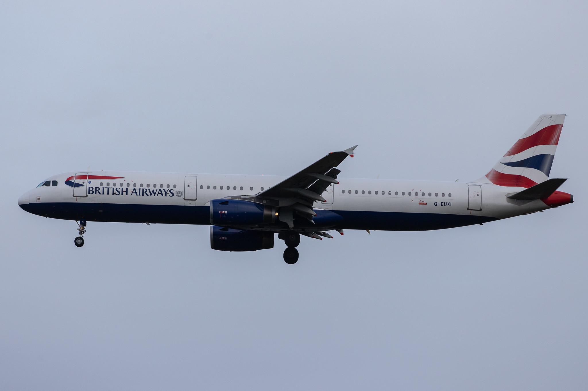 London Heathrow Airport: British Airways (BA / BAW) |  Airbus A321-231 A321 | G-EUXI | MSN 2536
