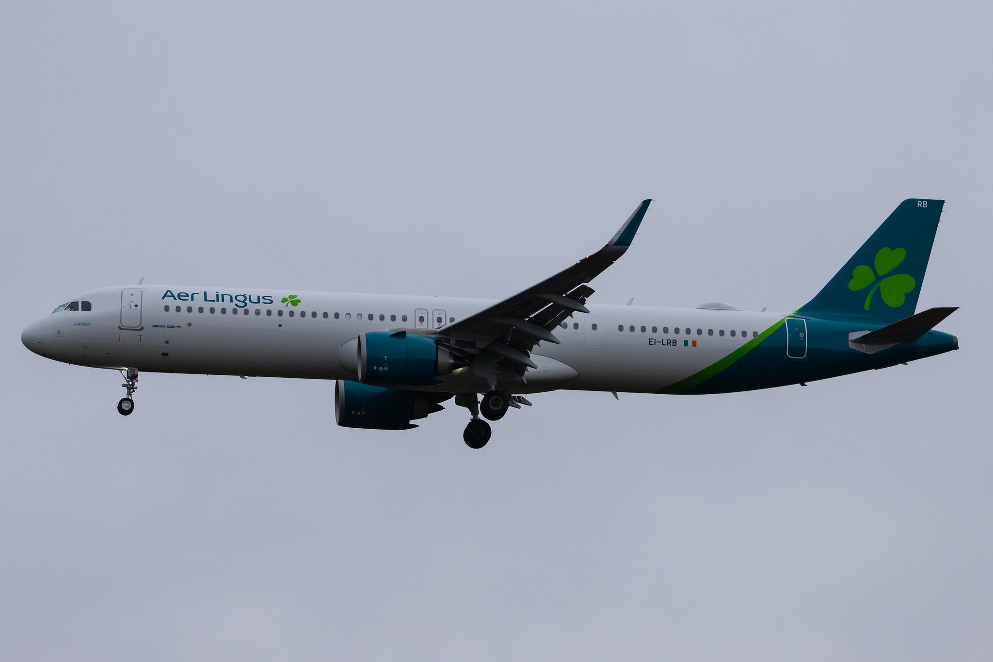 London Heathrow Airport: Aer Lingus (EI / EIN) |  Airbus A321-253NX A21N | EI-LRB | MSN 8909