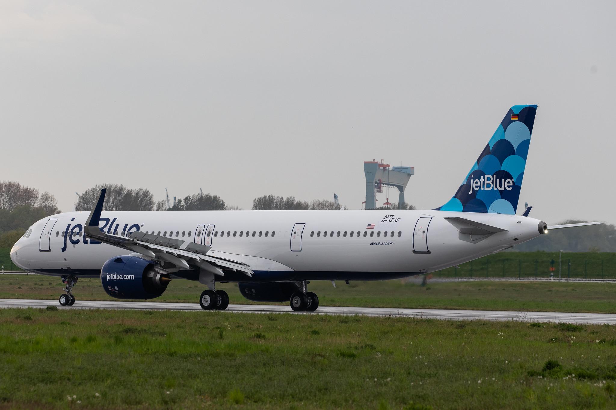 Flugplatz Hamburg-Finkenwerder: Airbus (/ AIB) |  Airbus A321-271NX A21N | D-AZAF | MSN 9377 (Future: JetBlue Airways B6 / JBU, N2048J)