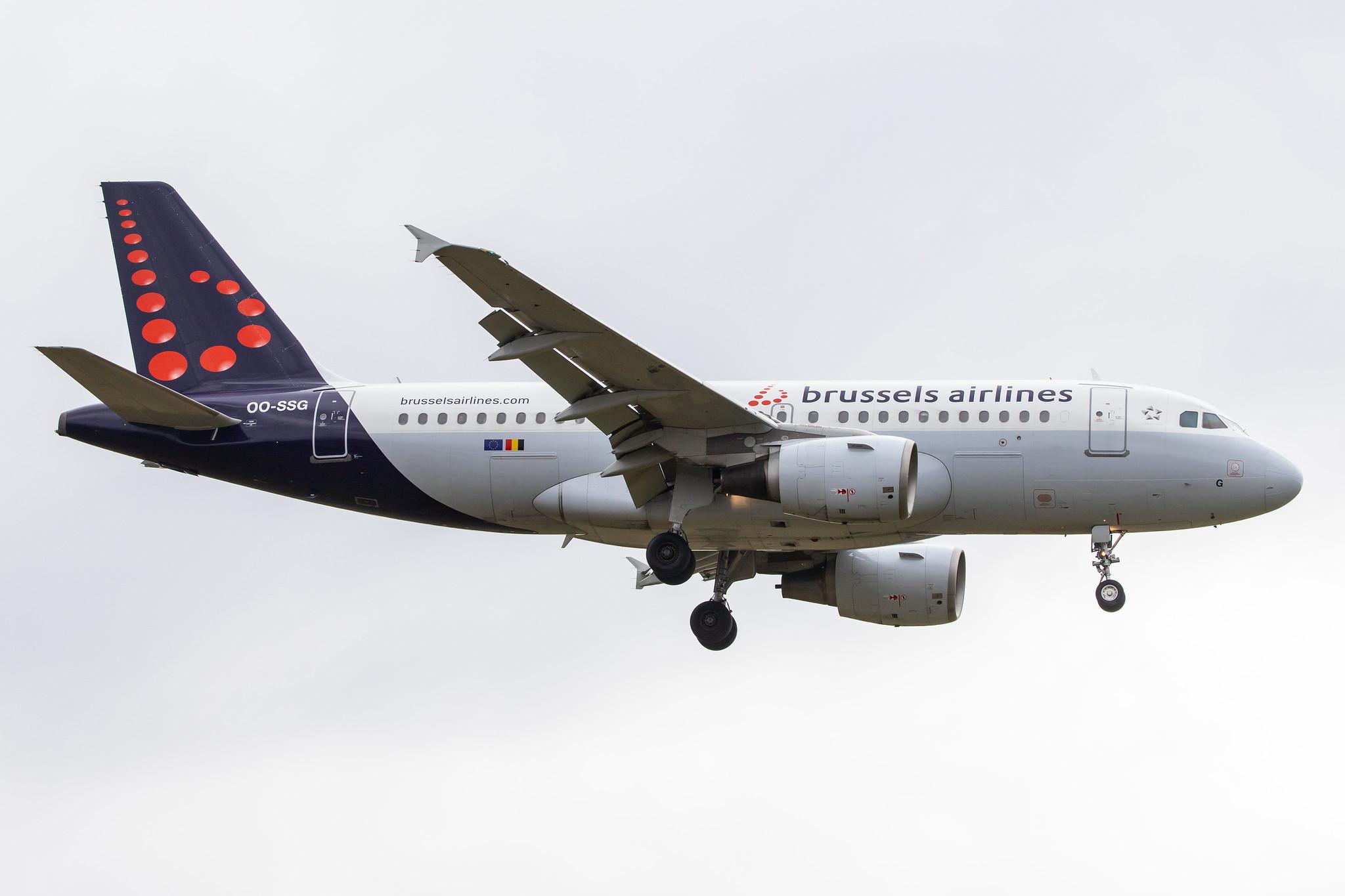 Flughafen Berlin Tegel (TXL): Brussels Airlines (SN / BEL) |  Airbus A319-112 A319 | OO-SSG | MSN 1160