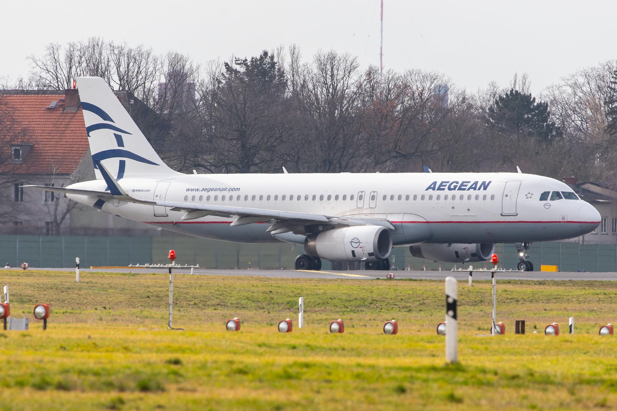 Flughafen Berlin Tegel (TXL): Aegean Airlines (A3 / AEE) |  Airbus A320-232 A320 | SX-DGZ | MSN 6643