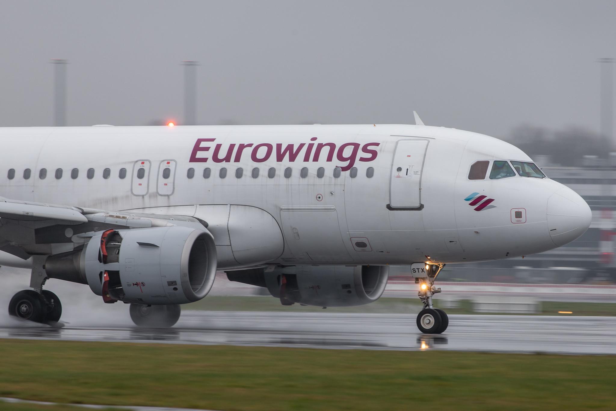 Hamburg Airport Apron: Eurowings (EW / EWG) | Operator: Germanwings |  Airbus A319-112 A319 | D-ASTX | MSN 3202