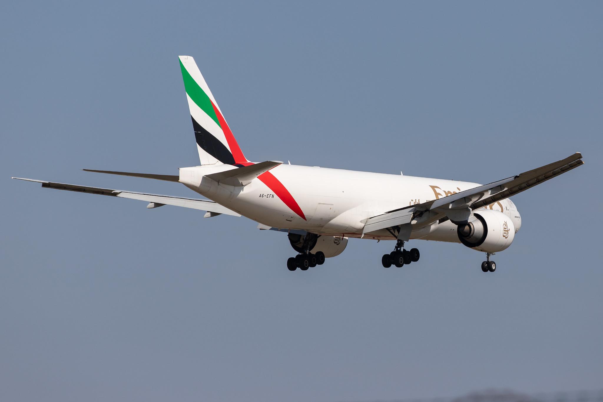 Frankfurt Airport: Emirates SkyCargo (EK / UAE) | Operator: Emirates |  Boeing 777-F1H B77L | A6-EFN | MSN 42232