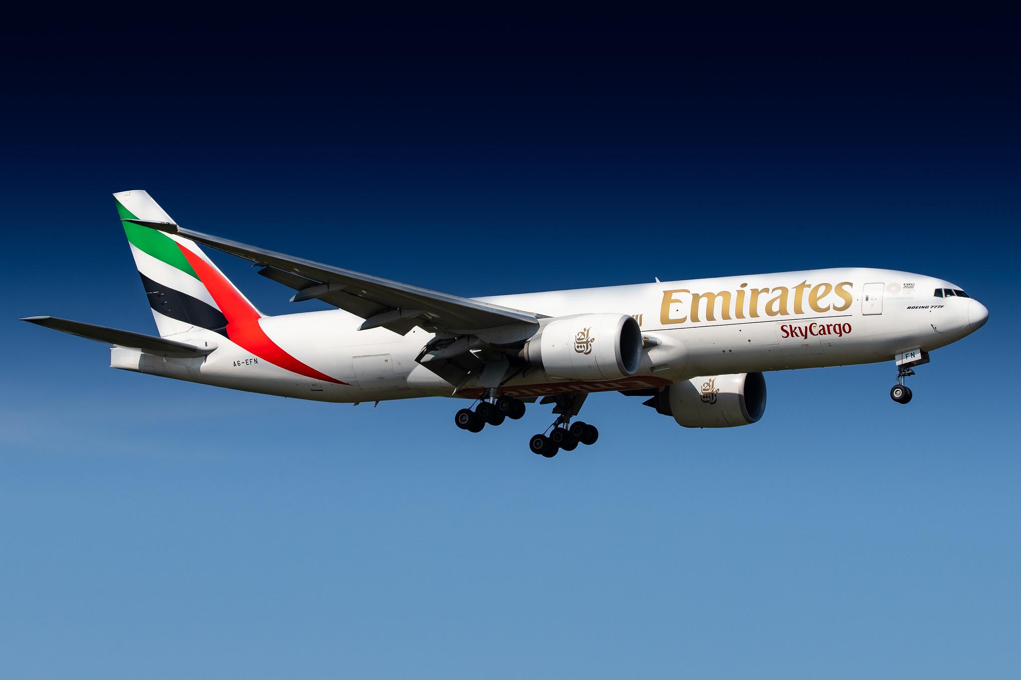 Frankfurt Airport: Emirates SkyCargo (EK / UAE) | Operator: Emirates |  Boeing 777-F1H B77L | A6-EFN | MSN 42232