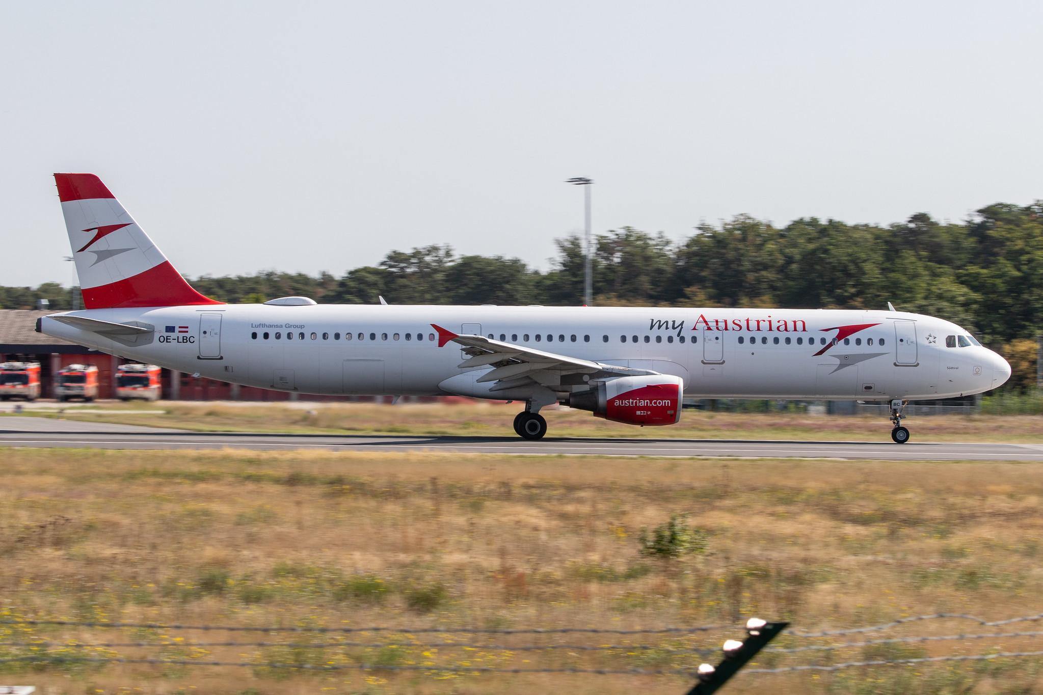 Frankfurt Airport: Austrian Airlines (OS / AUA) |  Airbus A321-111 A321 | OE-LBC | MSN 0581
