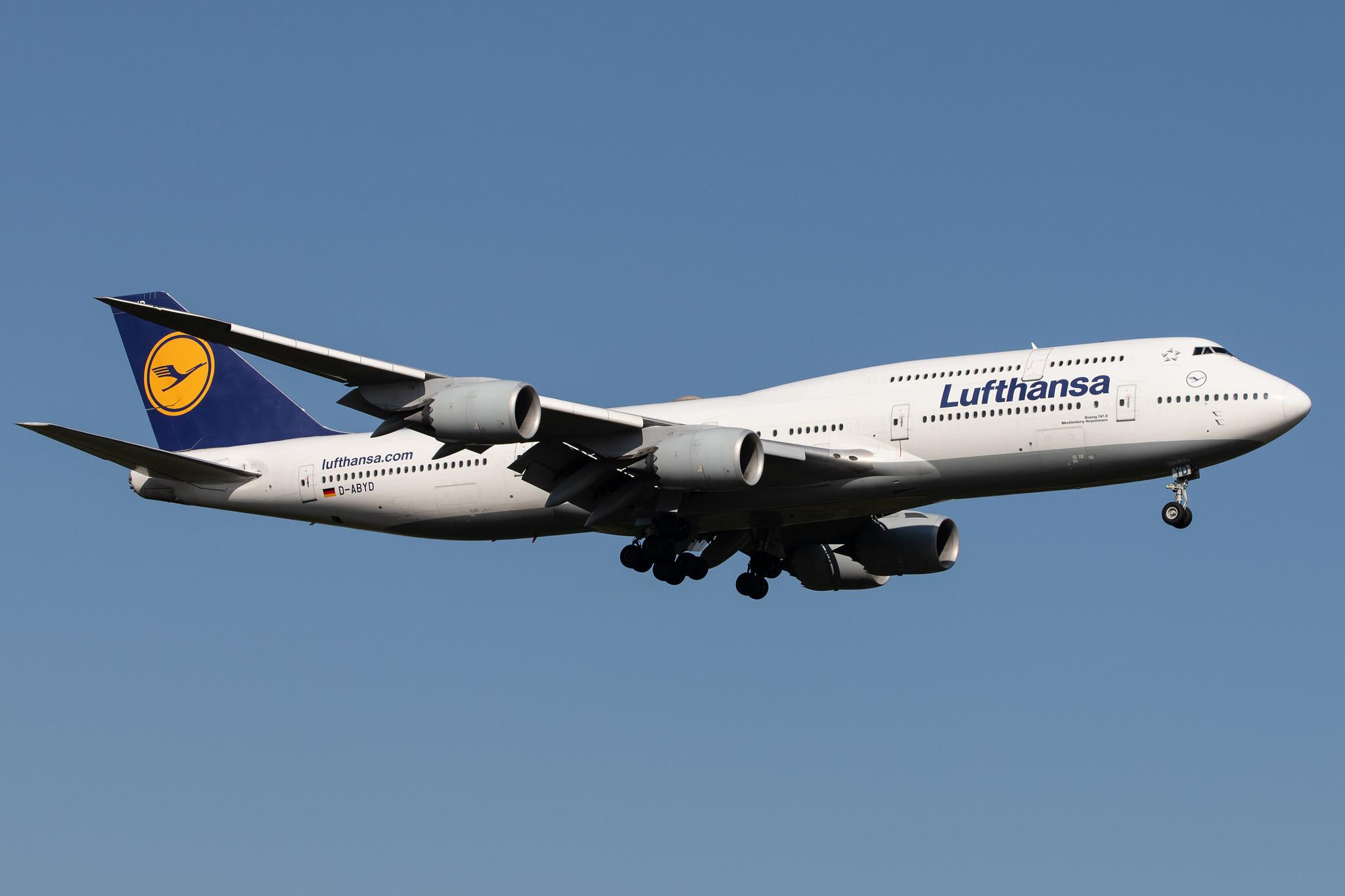 Frankfurt Airport: Lufthansa (LH / DLH) |  Boeing 747-830 B748 | D-ABYD | MSN 37829