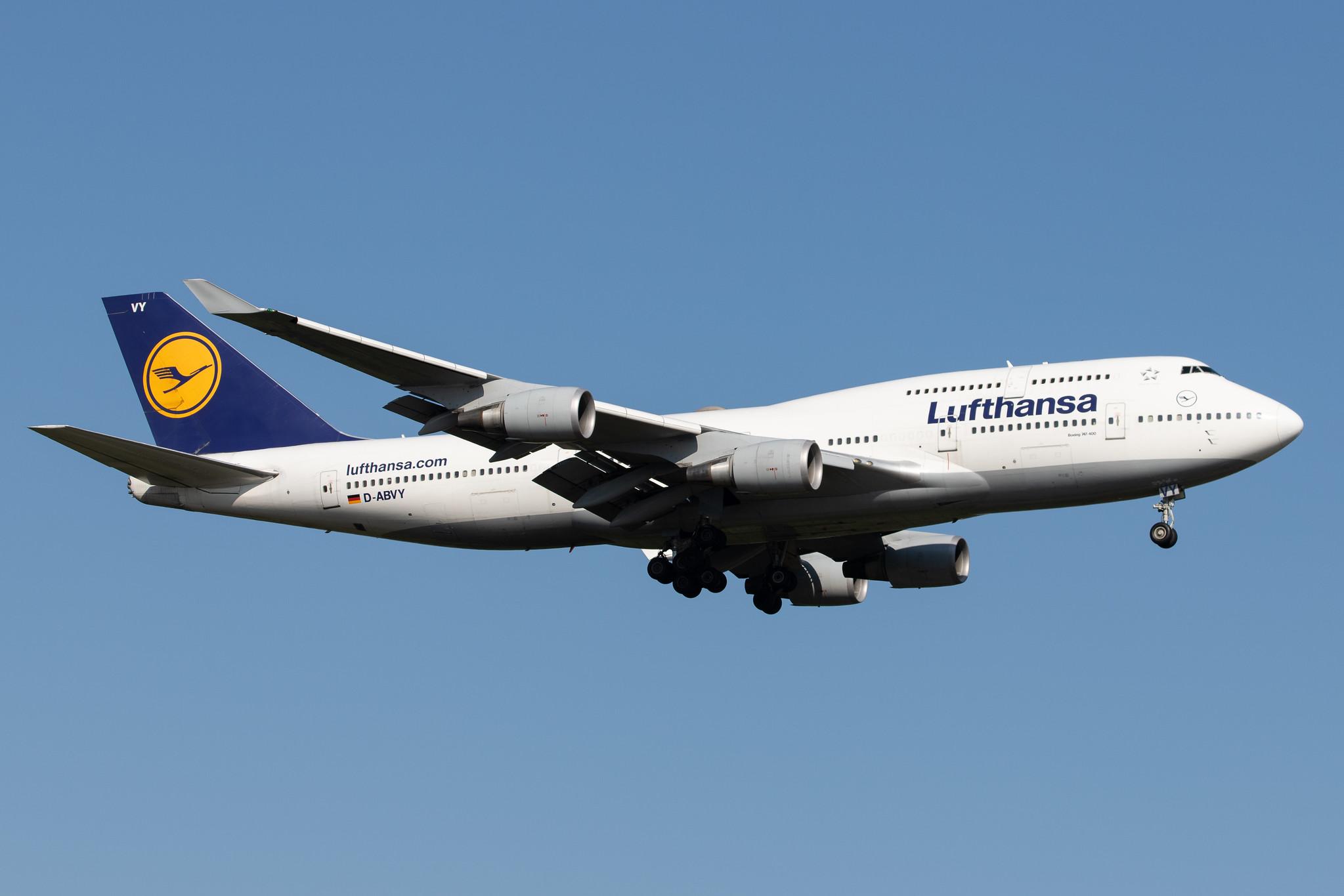 Frankfurt Airport: Lufthansa (LH / DLH) |  Boeing 747-430 B744 | D-ABVY | MSN 29869