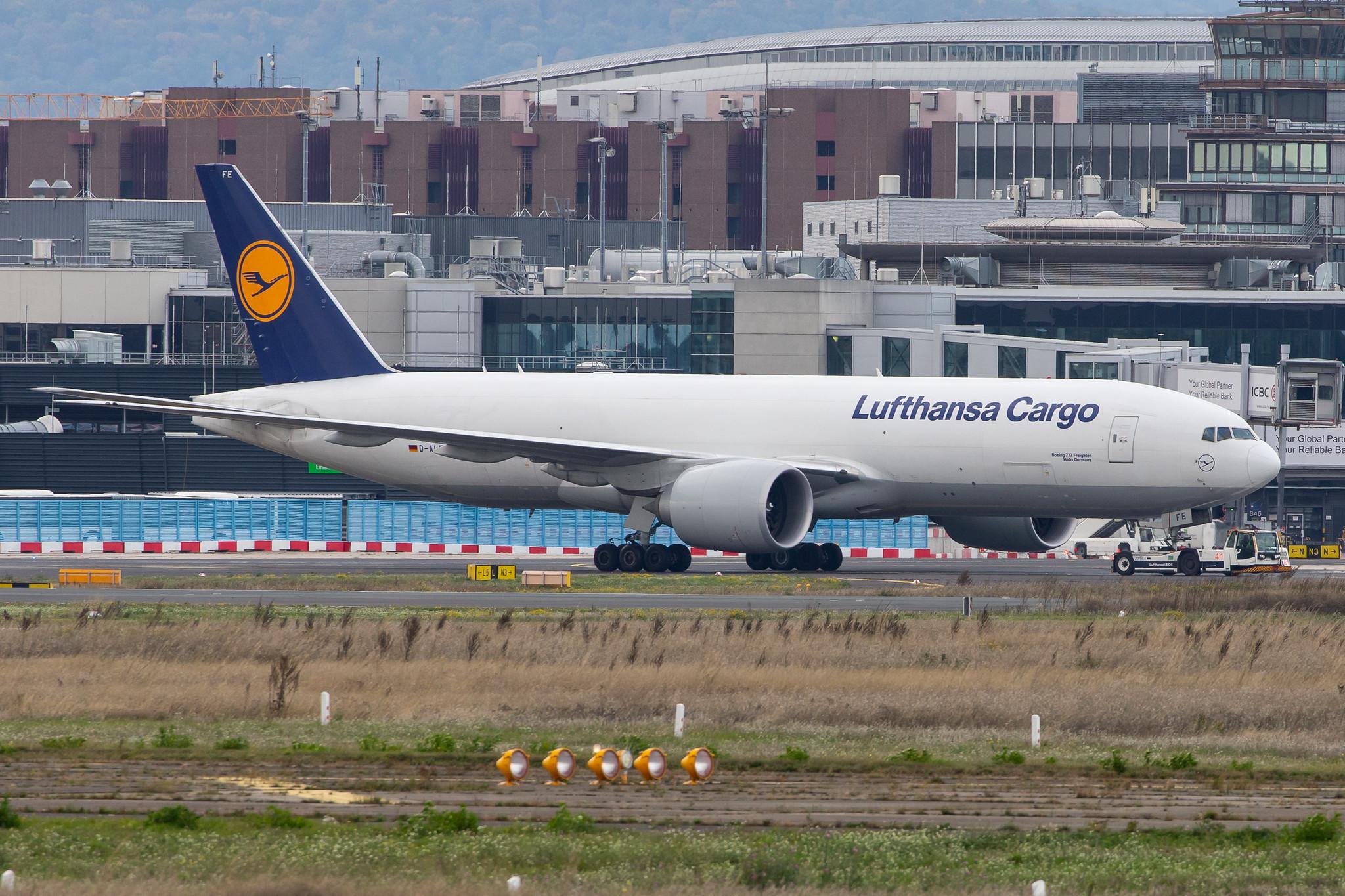 Frankfurt Airport: Lufthansa Cargo (/ GEC) |  Boeing 777-FBT B77L | D-ALFE | MSN 41678