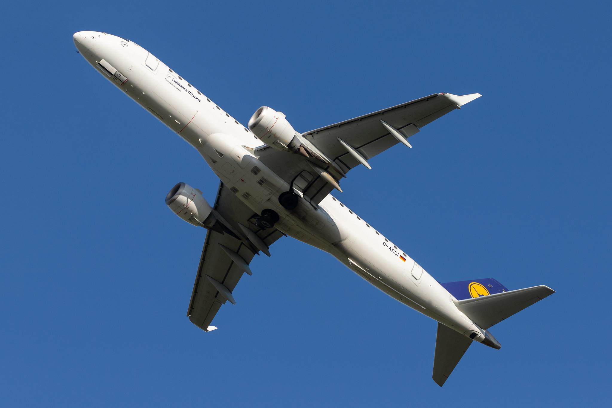Hamburg Airport: Lufthansa (LH / DLH) | Operator: Lufthansa CityLine |  Embraer E190LR E190 | D-AECI | MSN 19000381