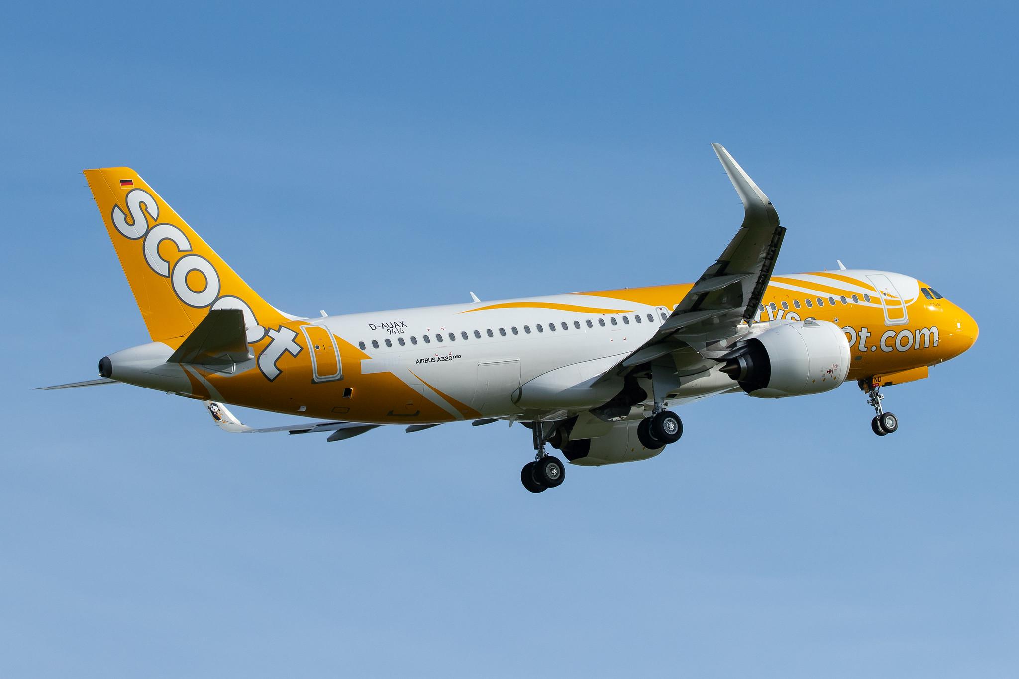 Hamburg Airport: Scoot (TR / TGW) |  Airbus A320-271N A20N | D-AUAX | MSN 9414