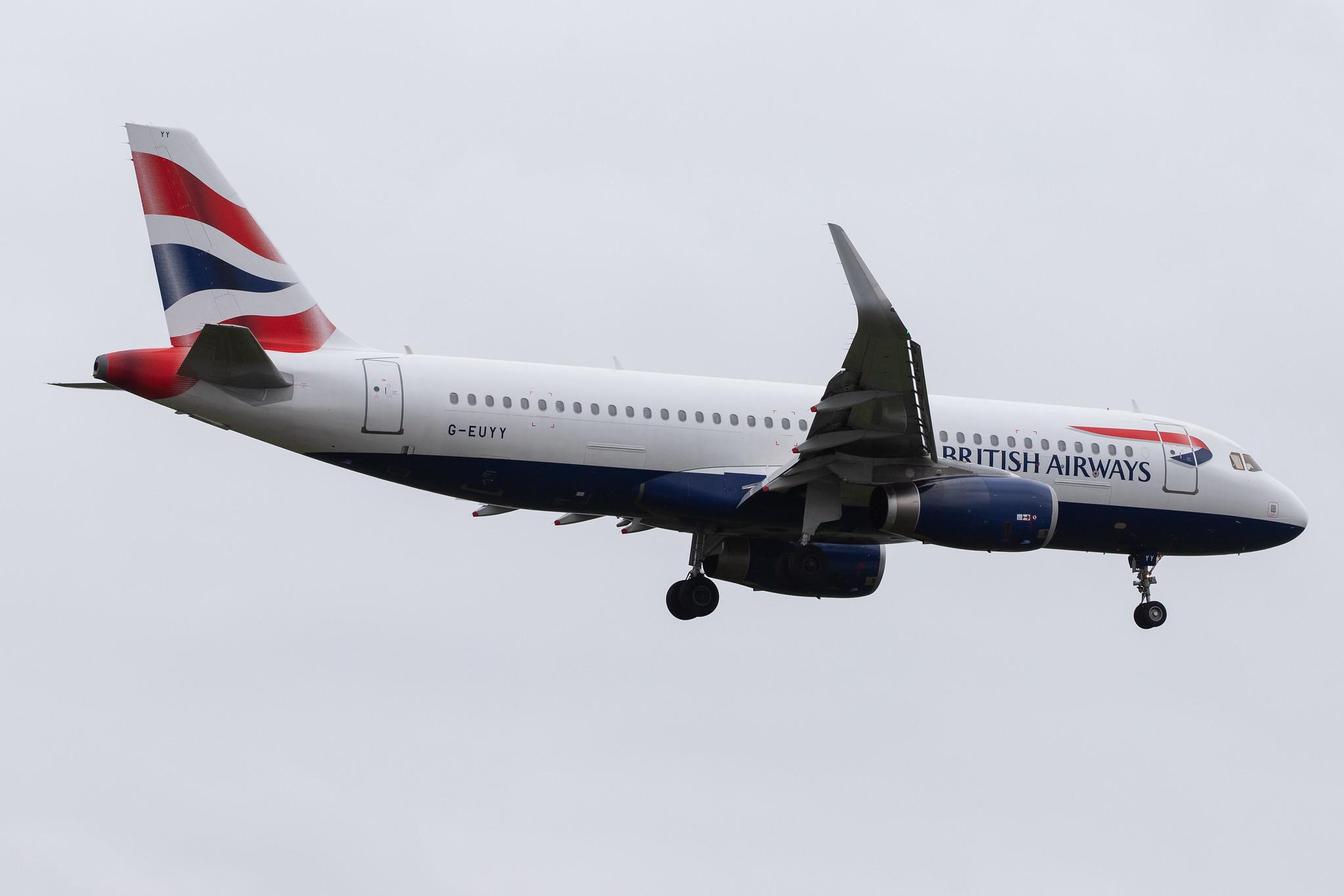 London Heathrow Airport: British Airways (BA / BAW) |  Airbus A320-214 A320 | G-EUYY | MSN 6290