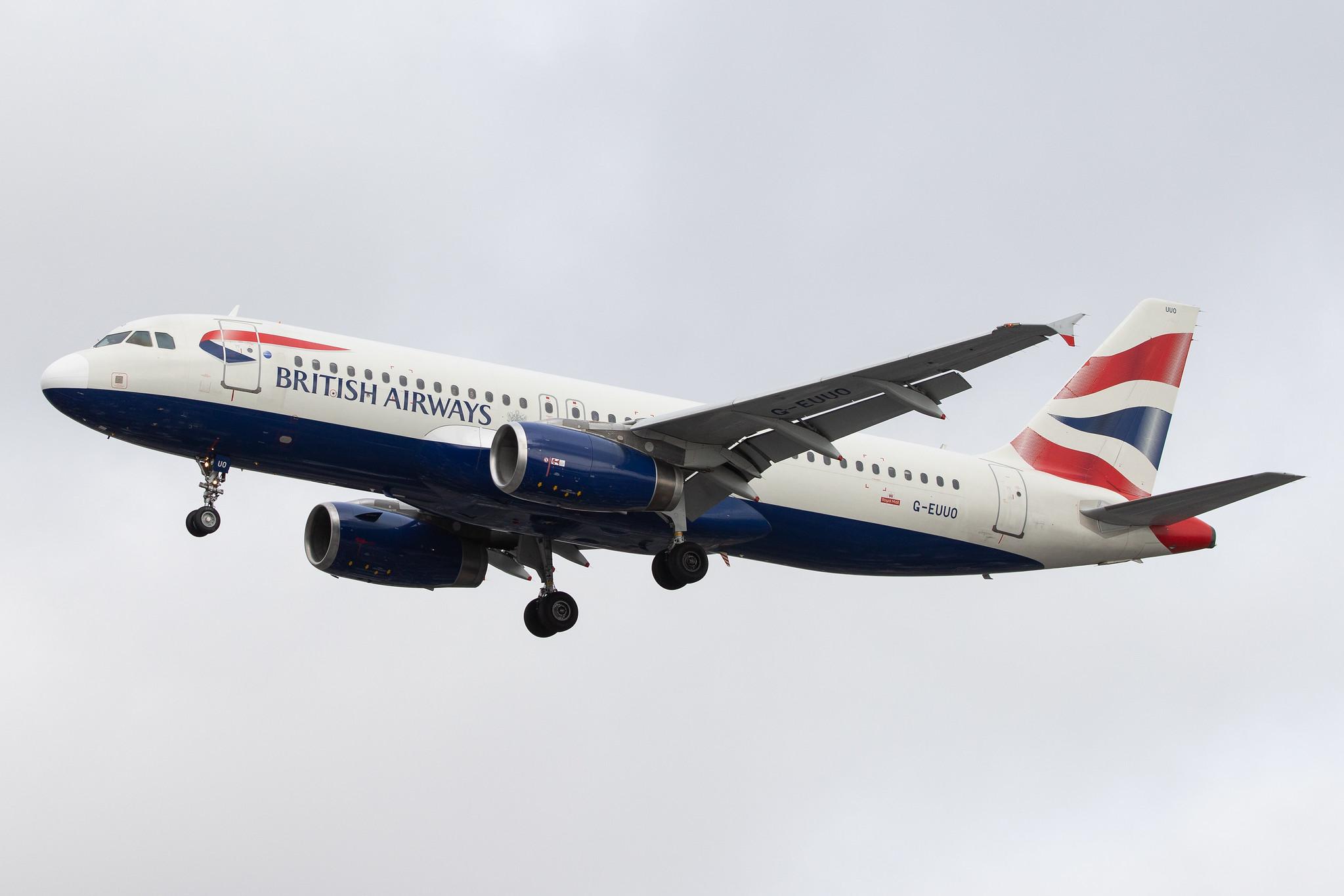 London Heathrow Airport: British Airways (BA / BAW) |  Airbus A320-232 A320 | G-EUUO | MSN 1958