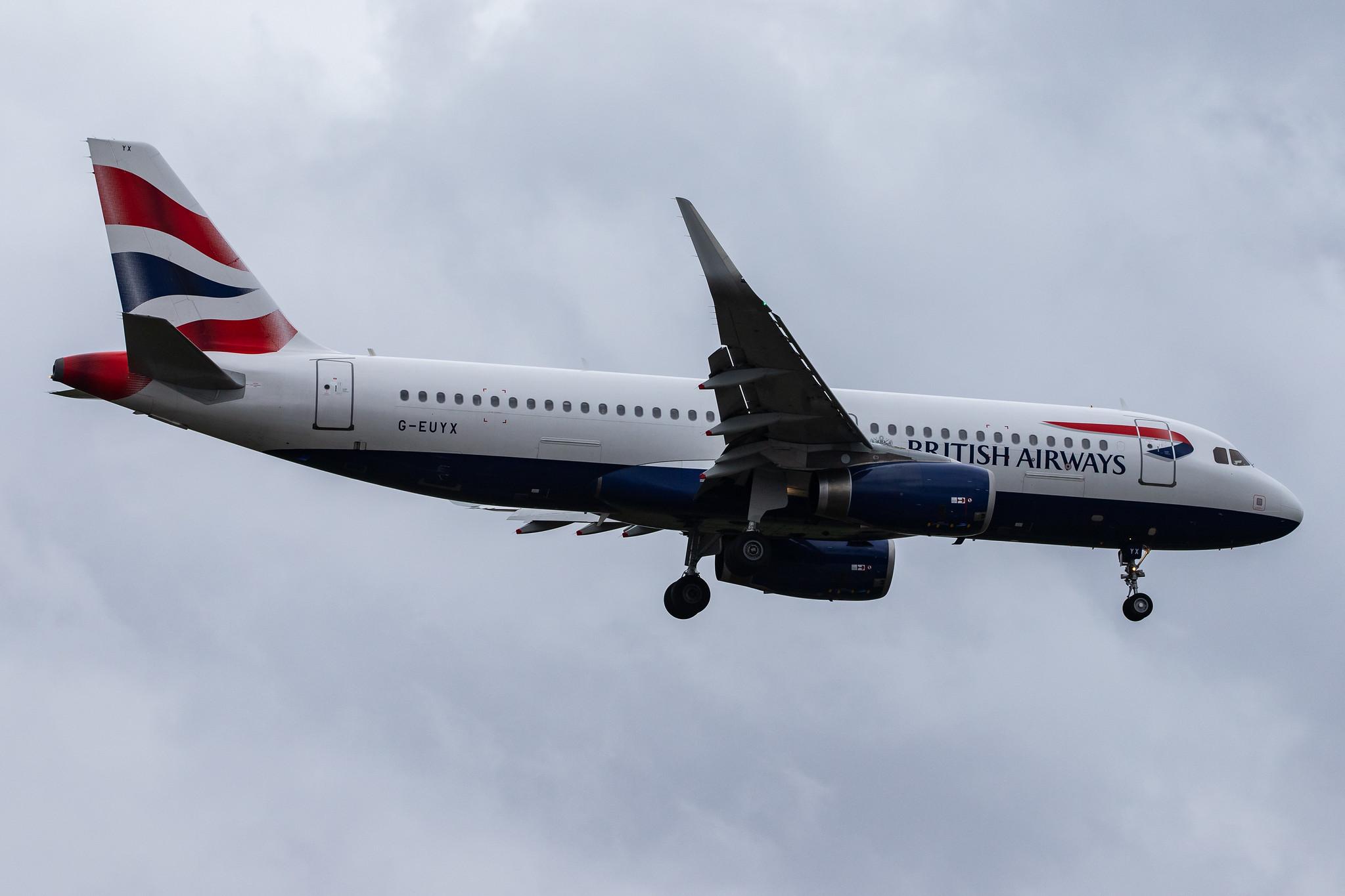 London Heathrow Airport: British Airways (BA / BAW) |  Airbus A320-232 A320 | G-EUYX | MSN 6155