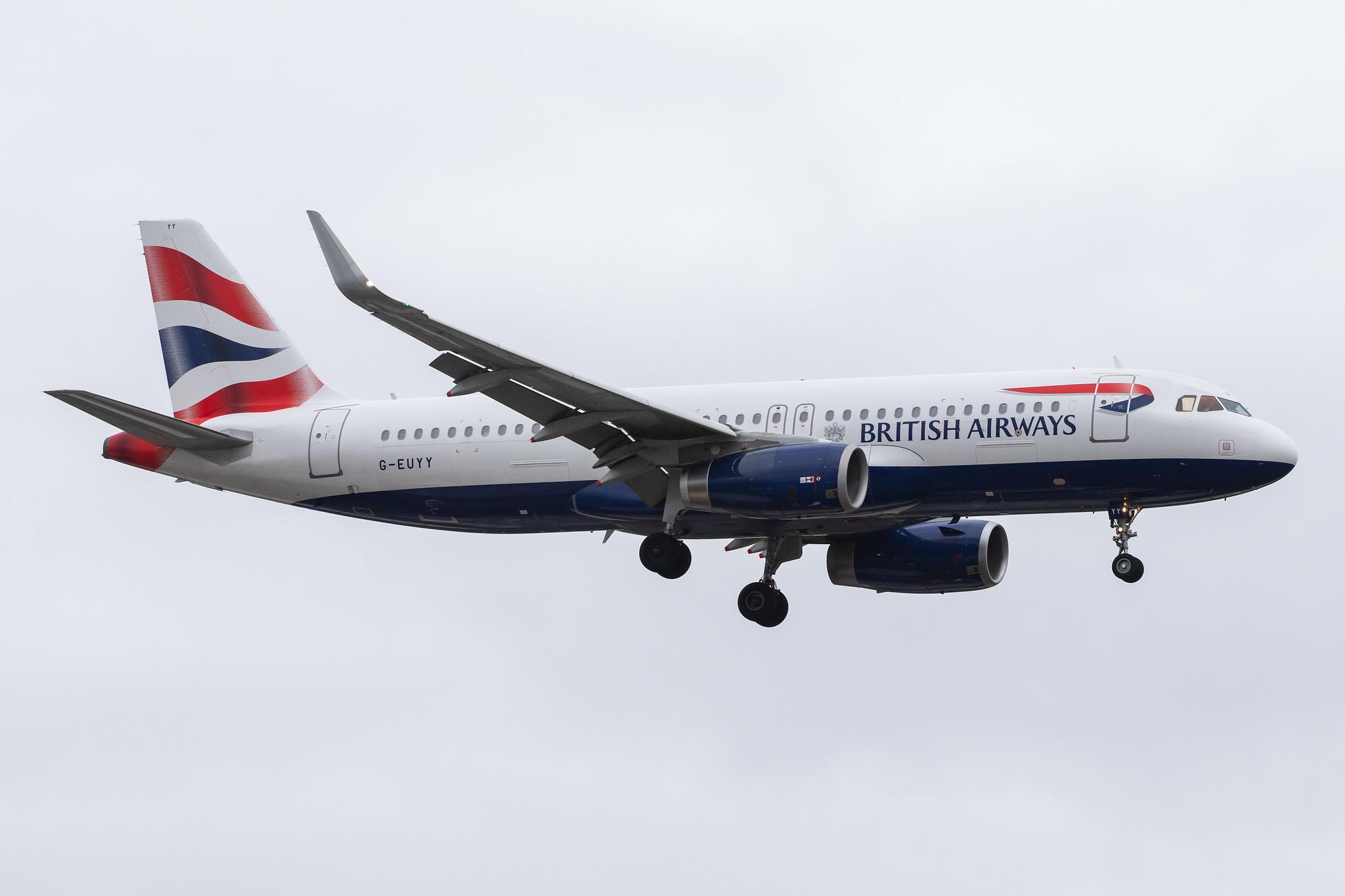 London Heathrow Airport: British Airways (BA / BAW) |  Airbus A320-214 A320 | G-EUYY | MSN 6290