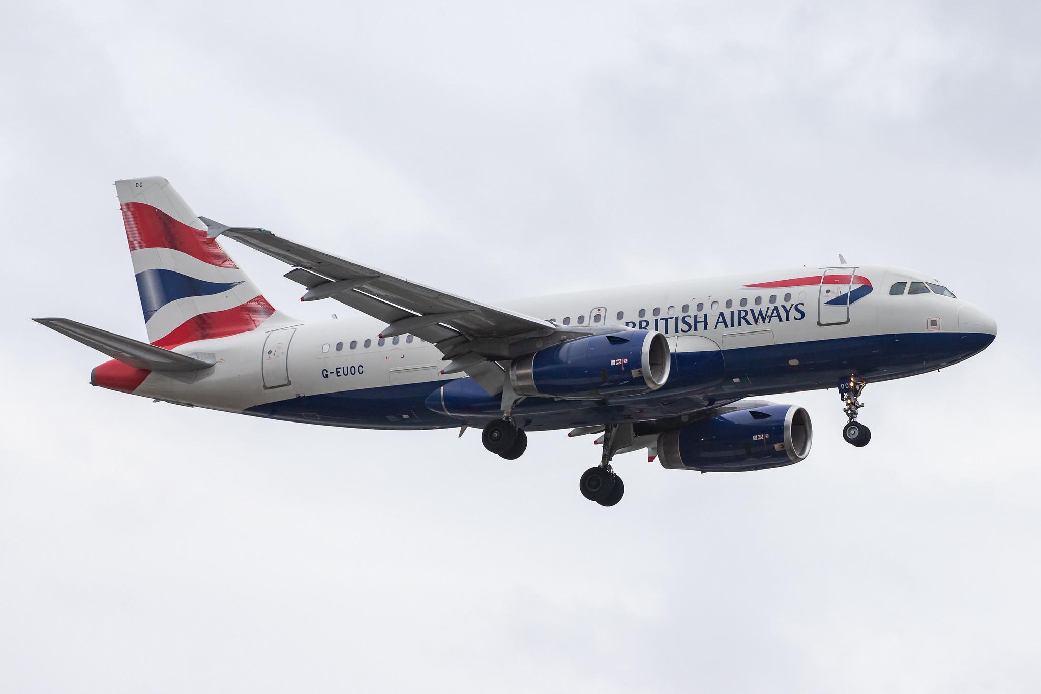 London Heathrow Airport: British Airways (BA / BAW) |  Airbus A319-131 A319 | G-EUOC | MSN 1537