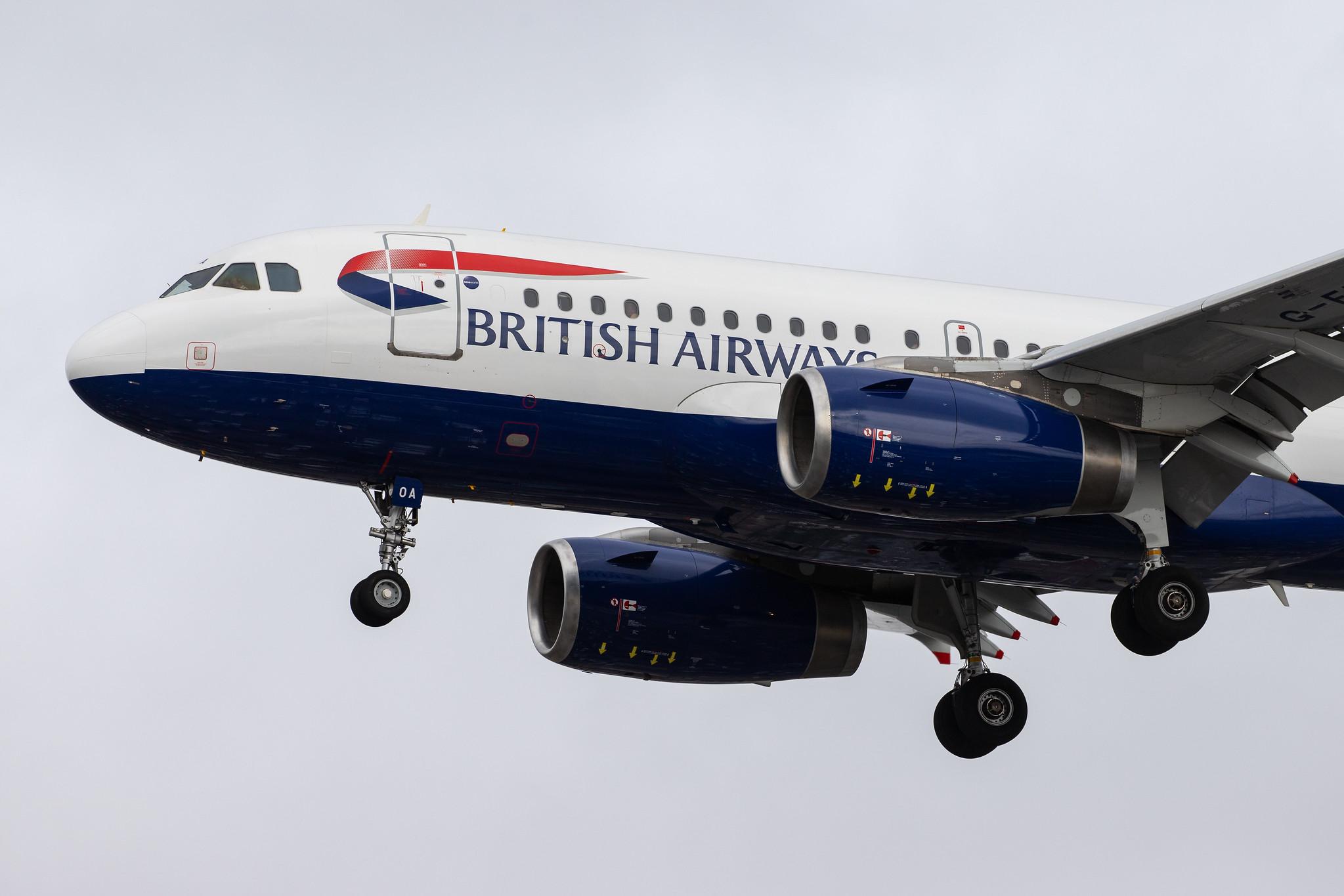 London Heathrow Airport: British Airways (BA / BAW) |  Airbus A319-131 A319 | G-EUOA | MSN 1513