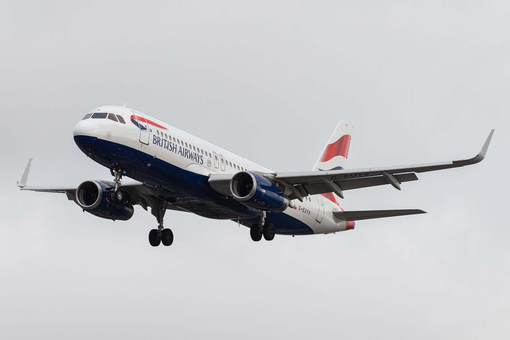 London Heathrow Airport: British Airways (BA / BAW) |  Airbus A320-232 A320 | G-EUYV | MSN 6091