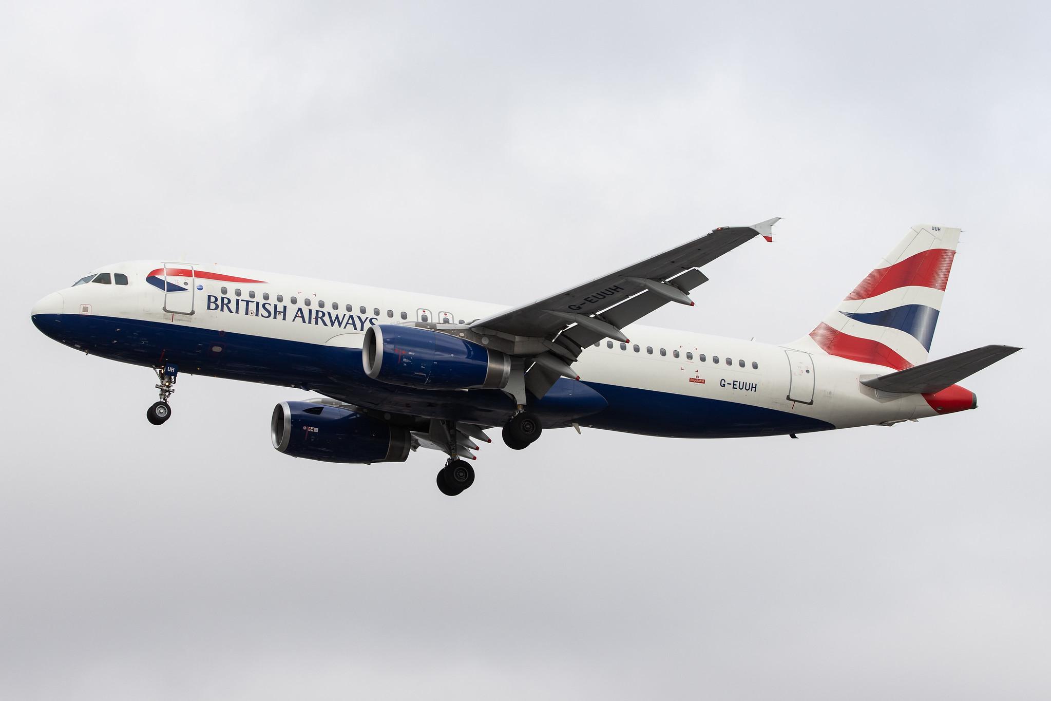 London Heathrow Airport: British Airways (BA / BAW) |  Airbus A320-232 A320 | G-EUUH | MSN 1665