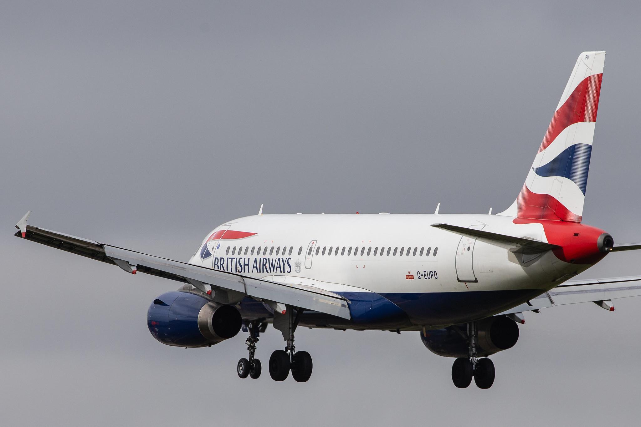 London Heathrow Airport: British Airways (BA / BAW) |  Airbus A319-131 A319 | G-EUPO | MSN 1279