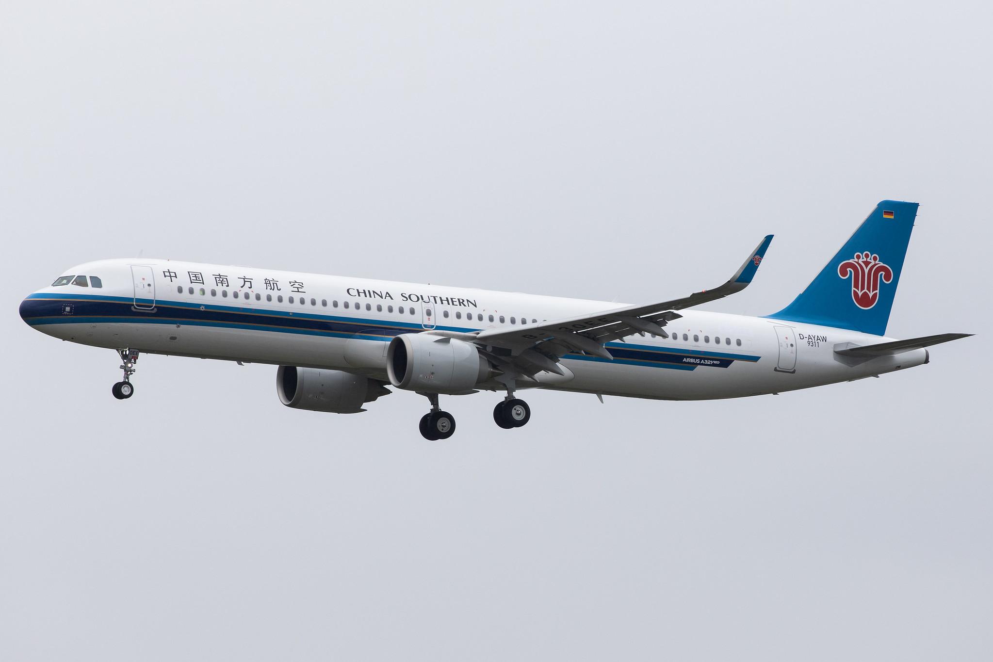 Hamburg Airport: China Southern Airlines (CZ / CSN) | Airbus A321-253NX A21N | D-AYAW | MSN 9311