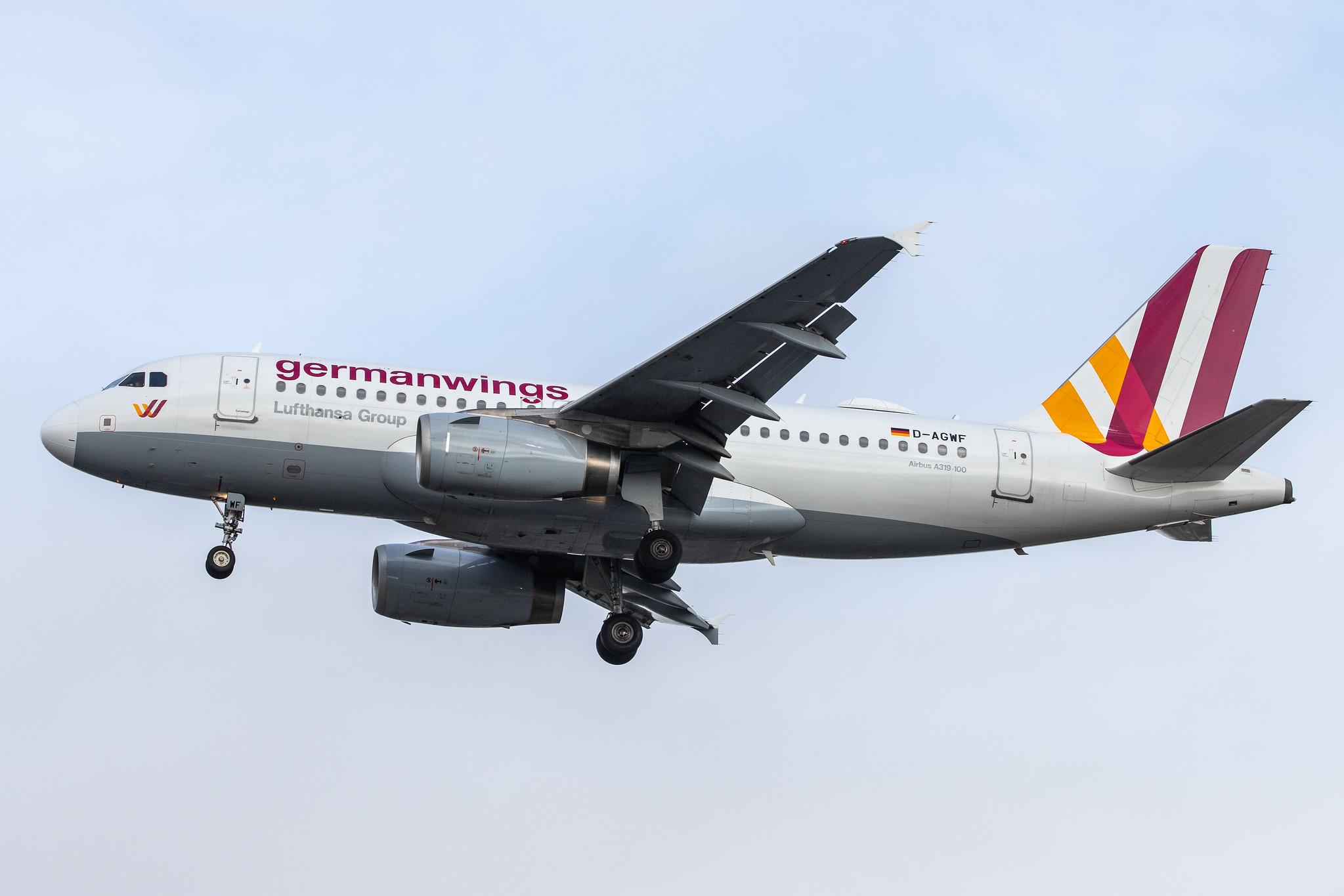 London Heathrow Airport: Eurowings (EW / EWG) |  Airbus A319-132 A319 | D-AGWF | MSN 3172
