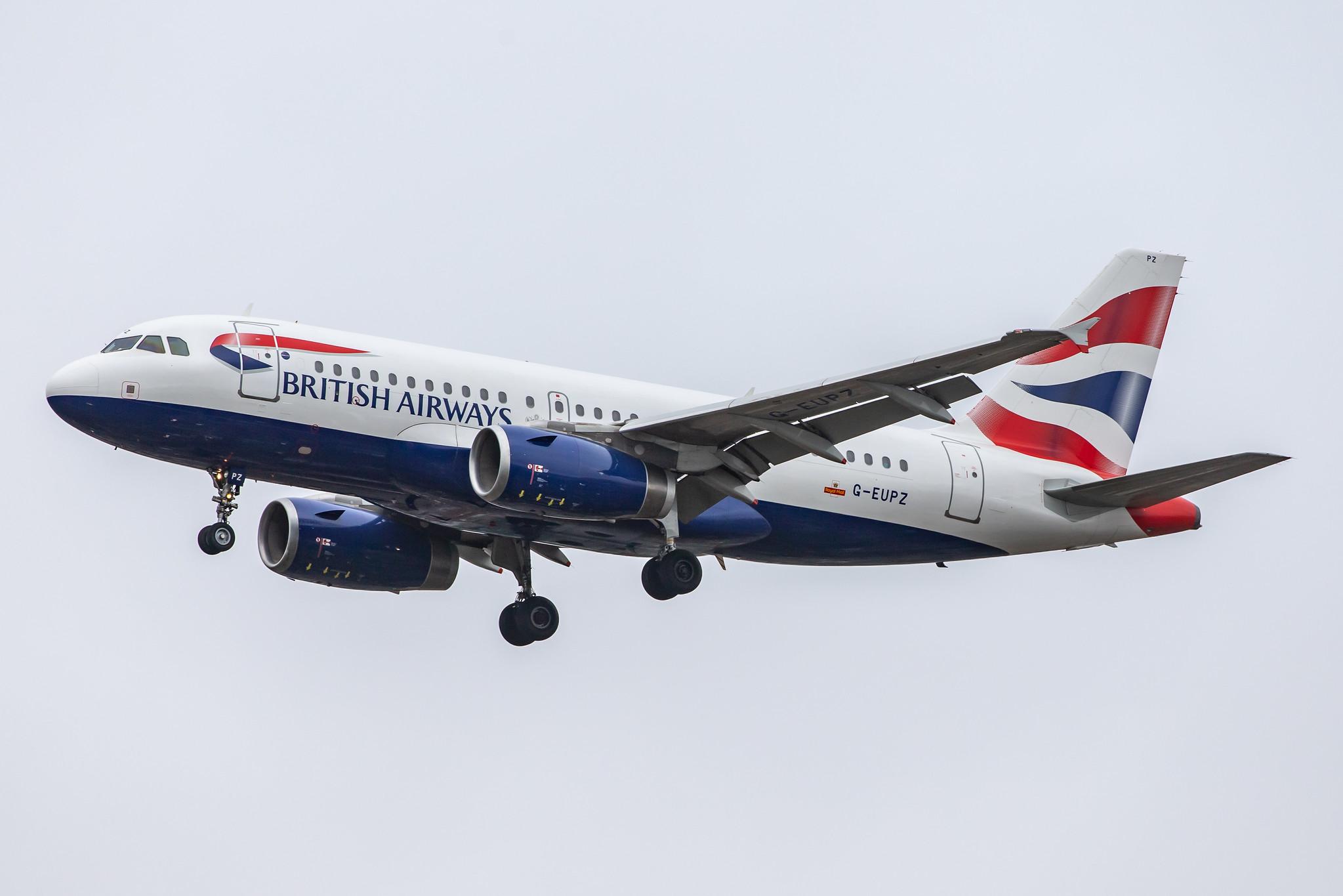 London Heathrow Airport: British Airways (BA / BAW) |  Airbus A319-131 A319 | G-EUPZ | MSN 1510