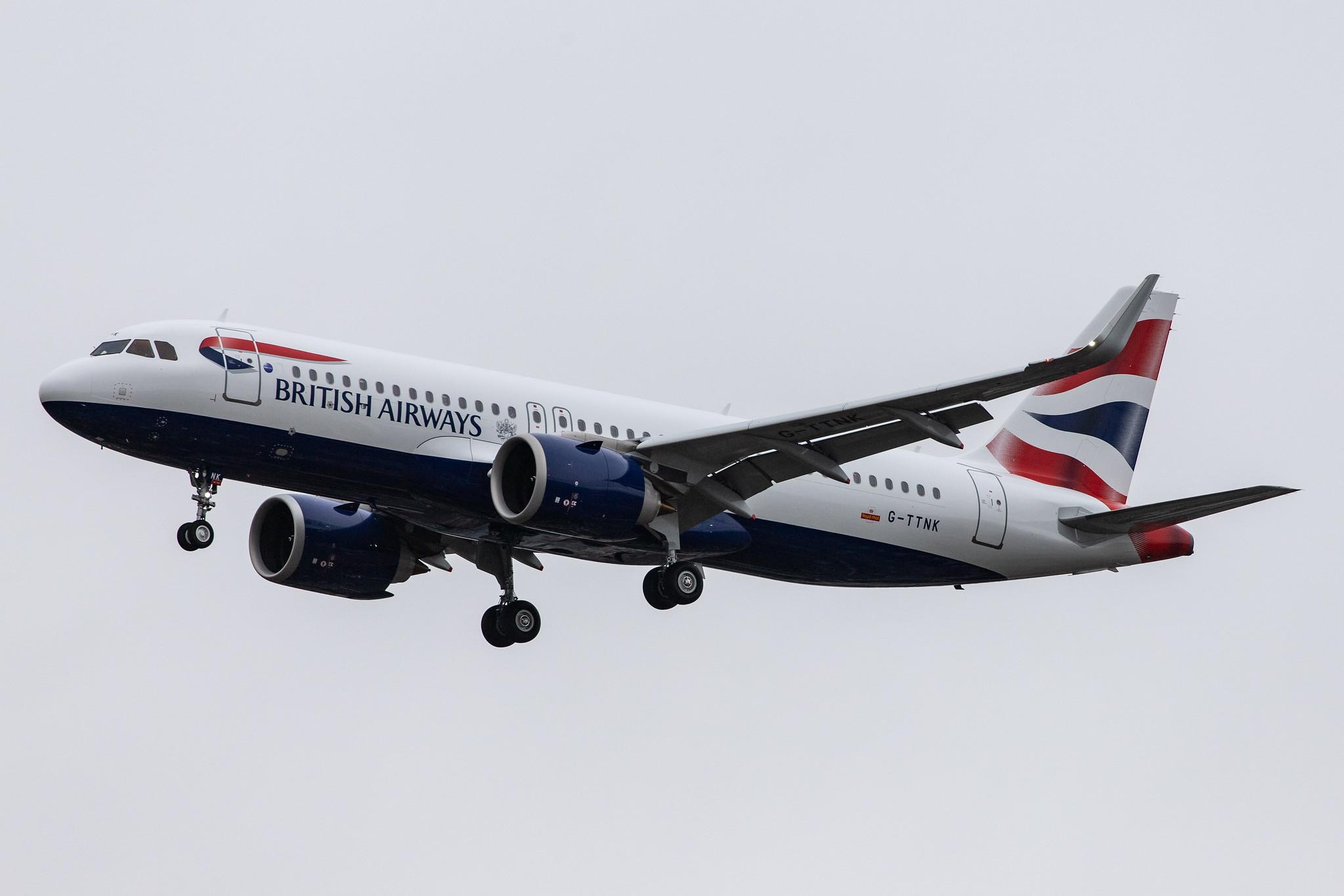 London Heathrow Airport: British Airways (BA / BAW) |  Airbus A320-251N A20N | G-TTNK | MSN 9551