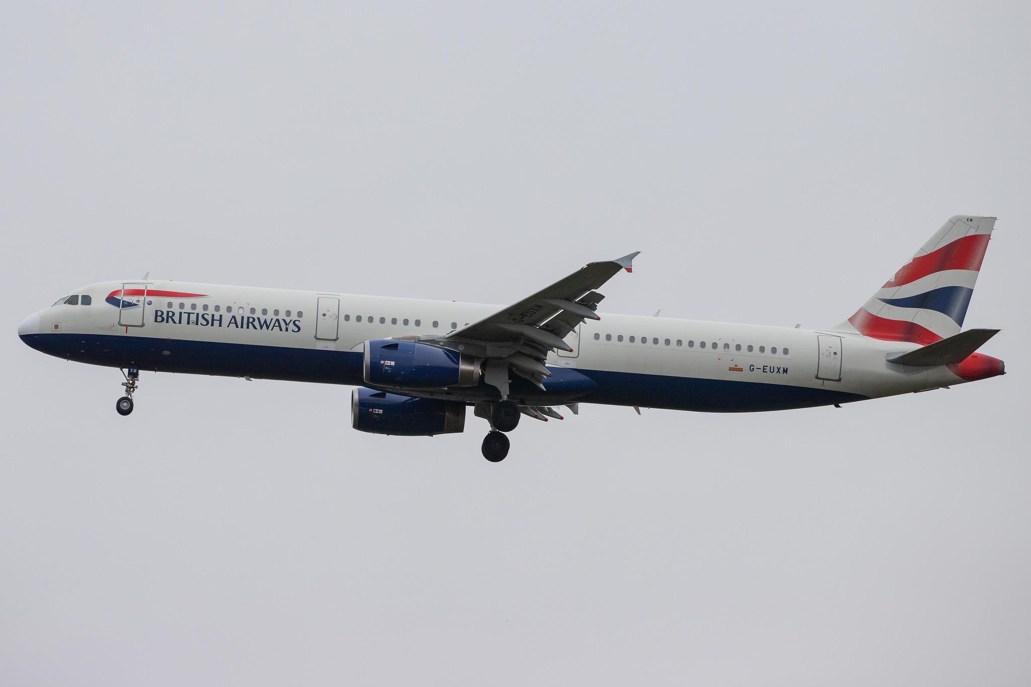London Heathrow Airport: British Airways (BA / BAW) |  Airbus A321-231 A321 | G-EUXM | MSN 3290