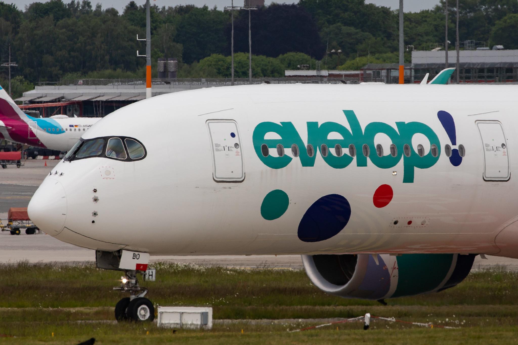 Hamburg Airport: Evelop Airlines (E9 / EVE) |  Airbus A350-941 A359 | EC-NBO | MSN 293