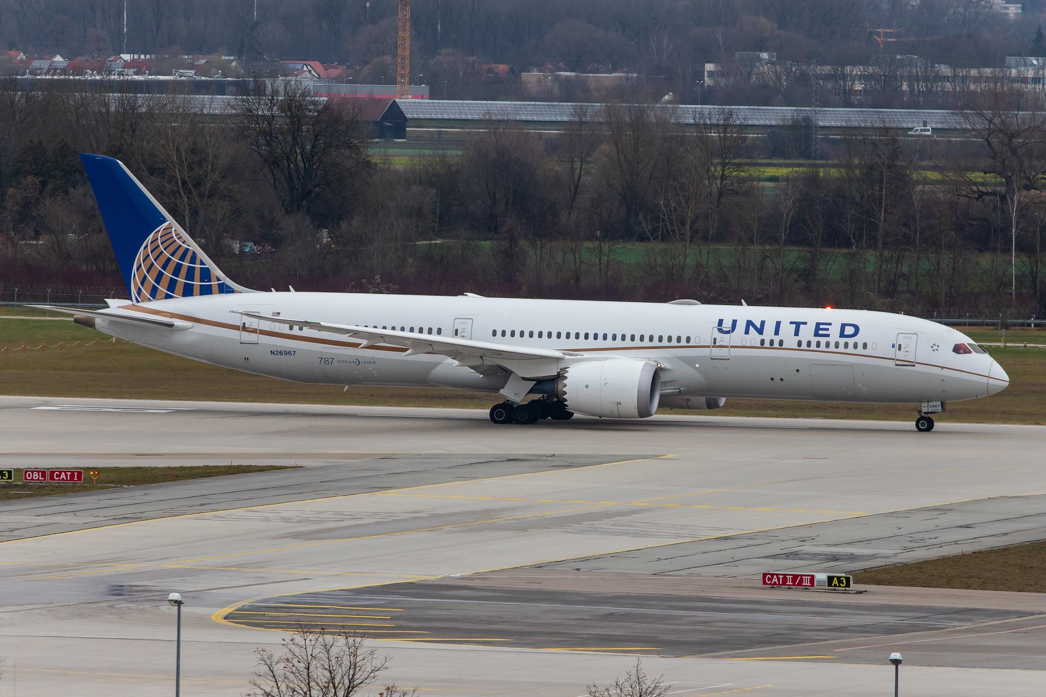 Munich Airport: United Airlines (UA / UAL) |  Boeing 787-9 Dreamliner B789 | N26967 | MSN 60144