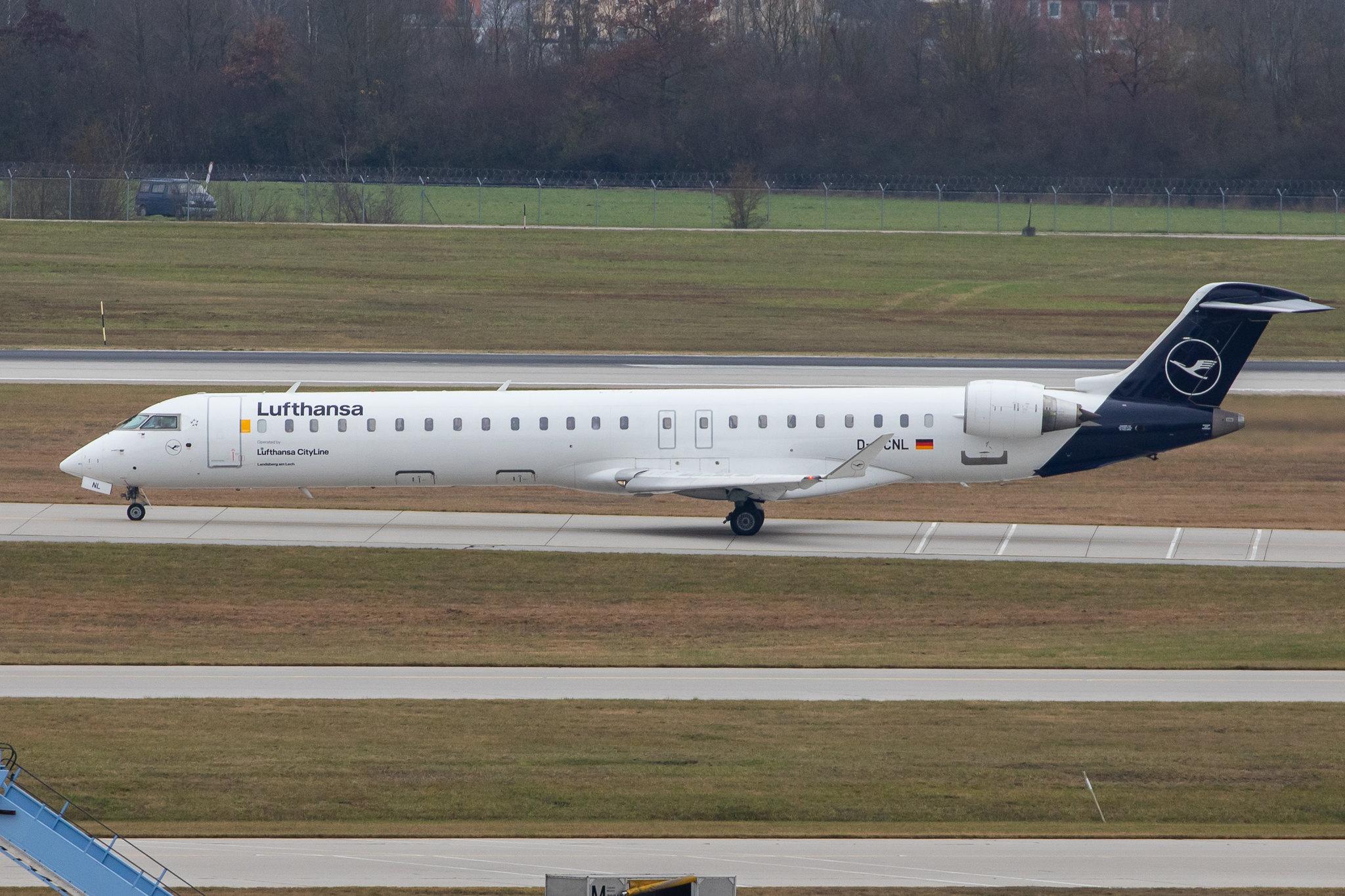 Munich Airport: Lufthansa (LH / DLH) | Operator: Lufthansa CityLine |  Bombardier CRJ-900LR CRJ9 | D-ACNL | MSN 15252