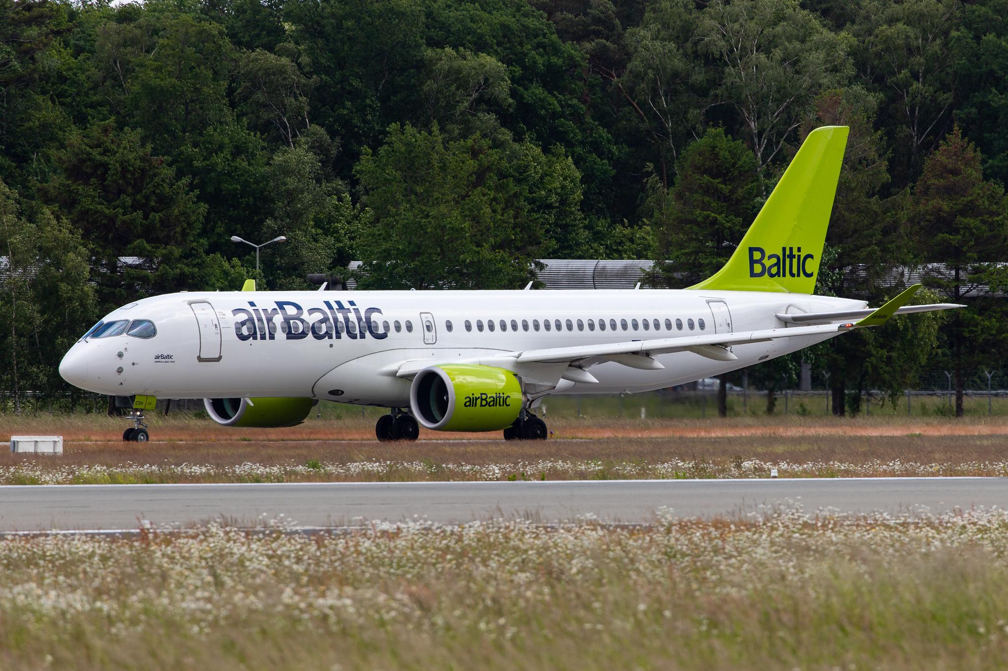 Hamburg Airport: Air Baltic (BT / BTI) |  Airbus A220-300 BCS3 | YL-CSH | MSN 55016
