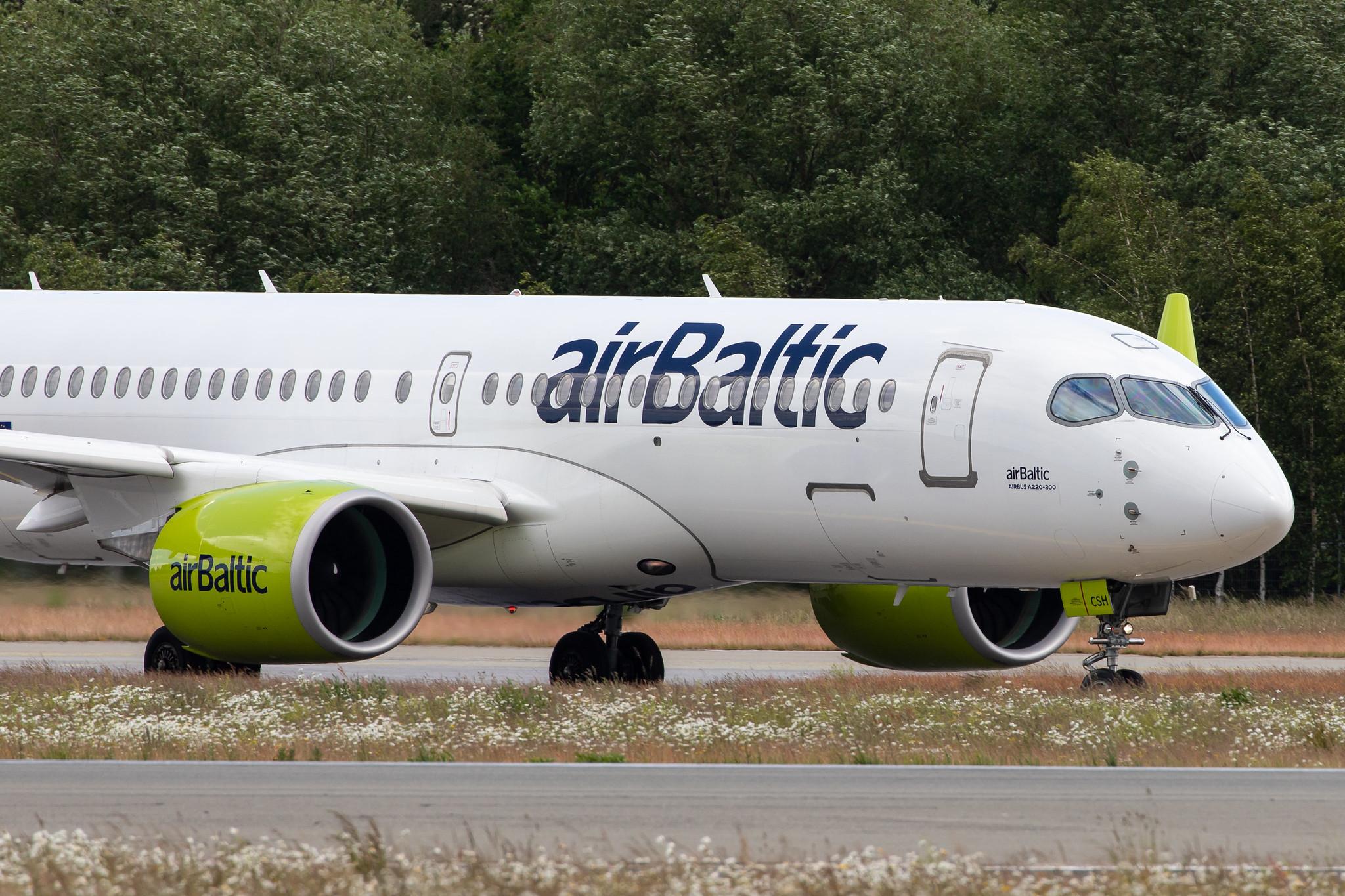 Hamburg Airport: Air Baltic (BT / BTI) |  Airbus A220-300 BCS3 | YL-CSH | MSN 55016