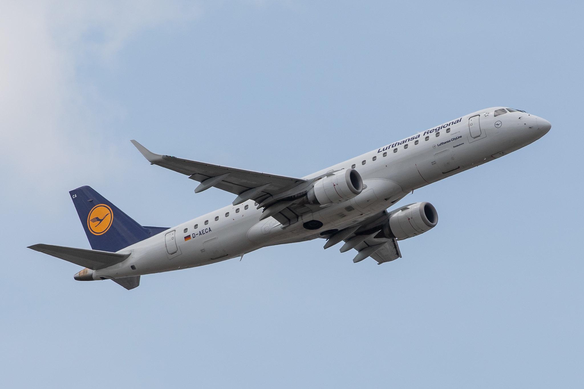 Frankfurt Airport: Lufthansa (LH / DLH) | Operator: Lufthansa CityLine |  Embraer E190LR E190 | D-AECA | MSN 19000327