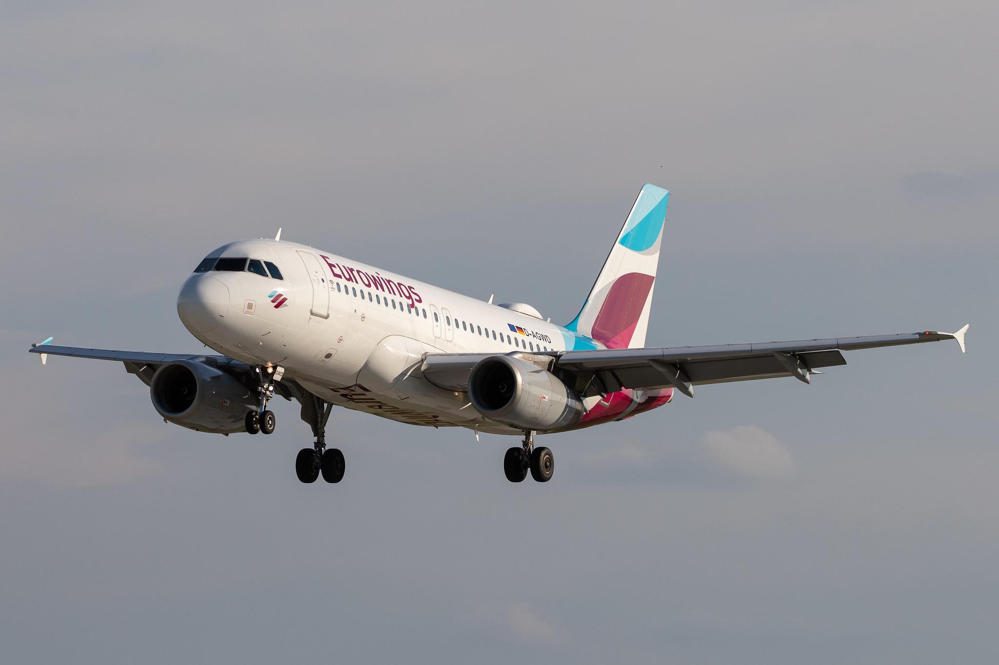 Hamburg Airport: Eurowings (EW / EWG) |  Airbus A319-132 A319 | D-AGWD | MSN 3011