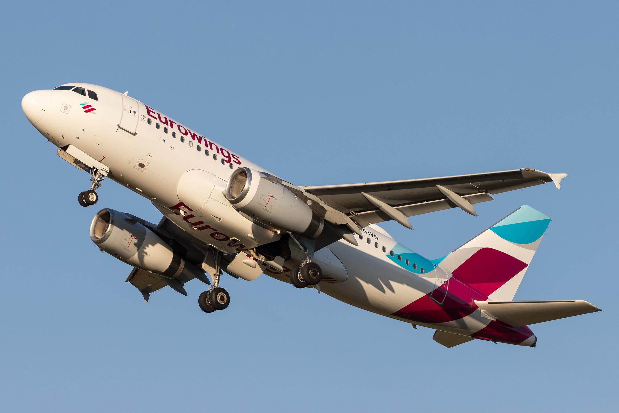 Hamburg Airport: Eurowings (EW / EWG) |  Airbus A319-132 A319 | D-AGWB | MSN 2833