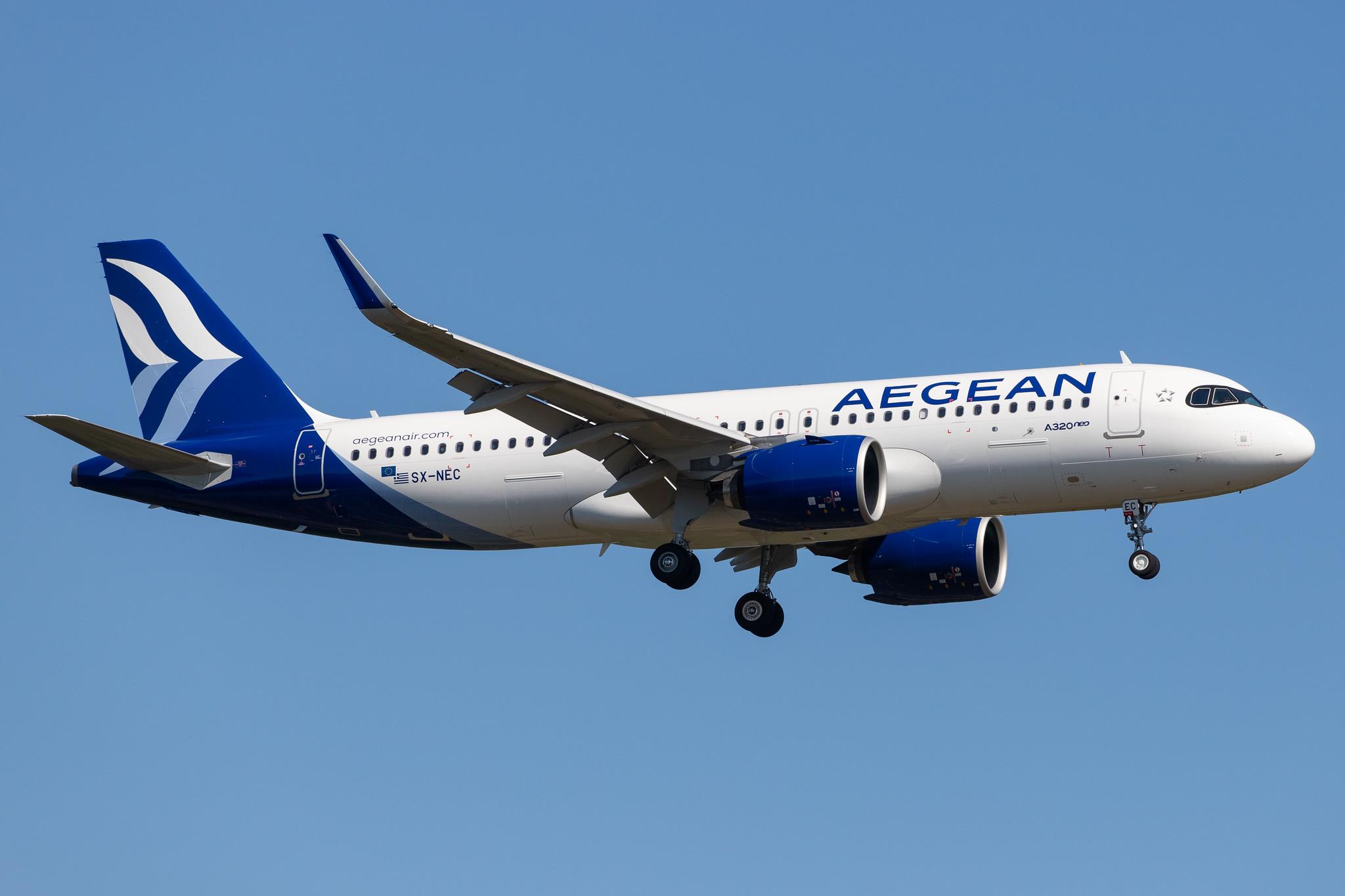 Frankfurt Airport: Aegean Airlines (A3 / AEE) |  Airbus A320-271N A20N | SX-NEC | MSN 9583