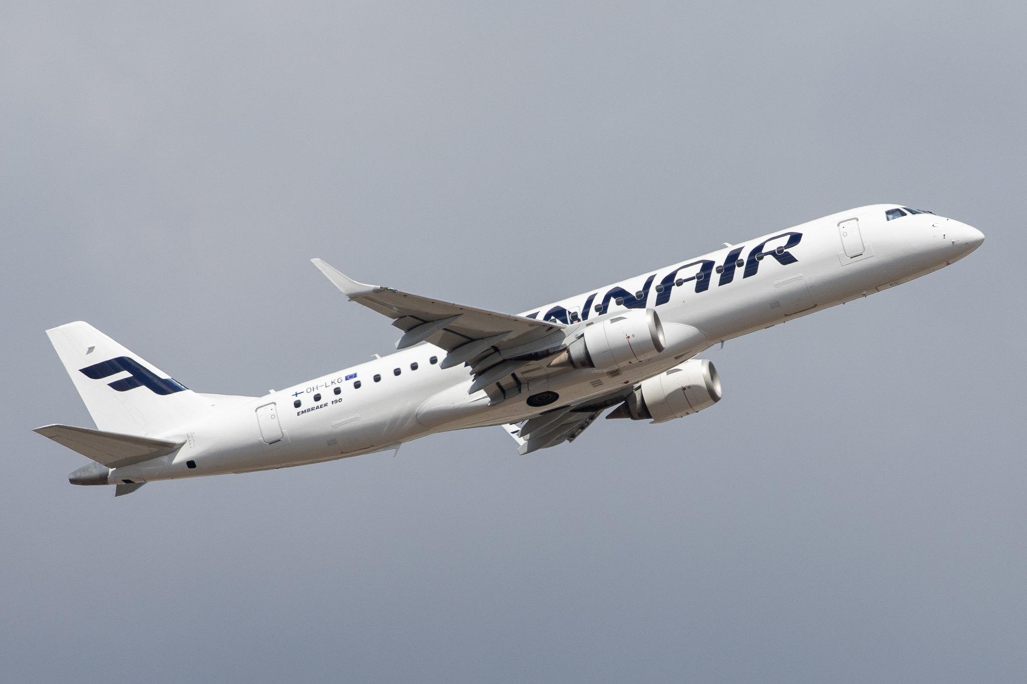 Frankfurt Airport: Finnair (AY / FIN) | Operator: NORRA |  Embraer E190LR E190 | OH-LKG | MSN 19000079