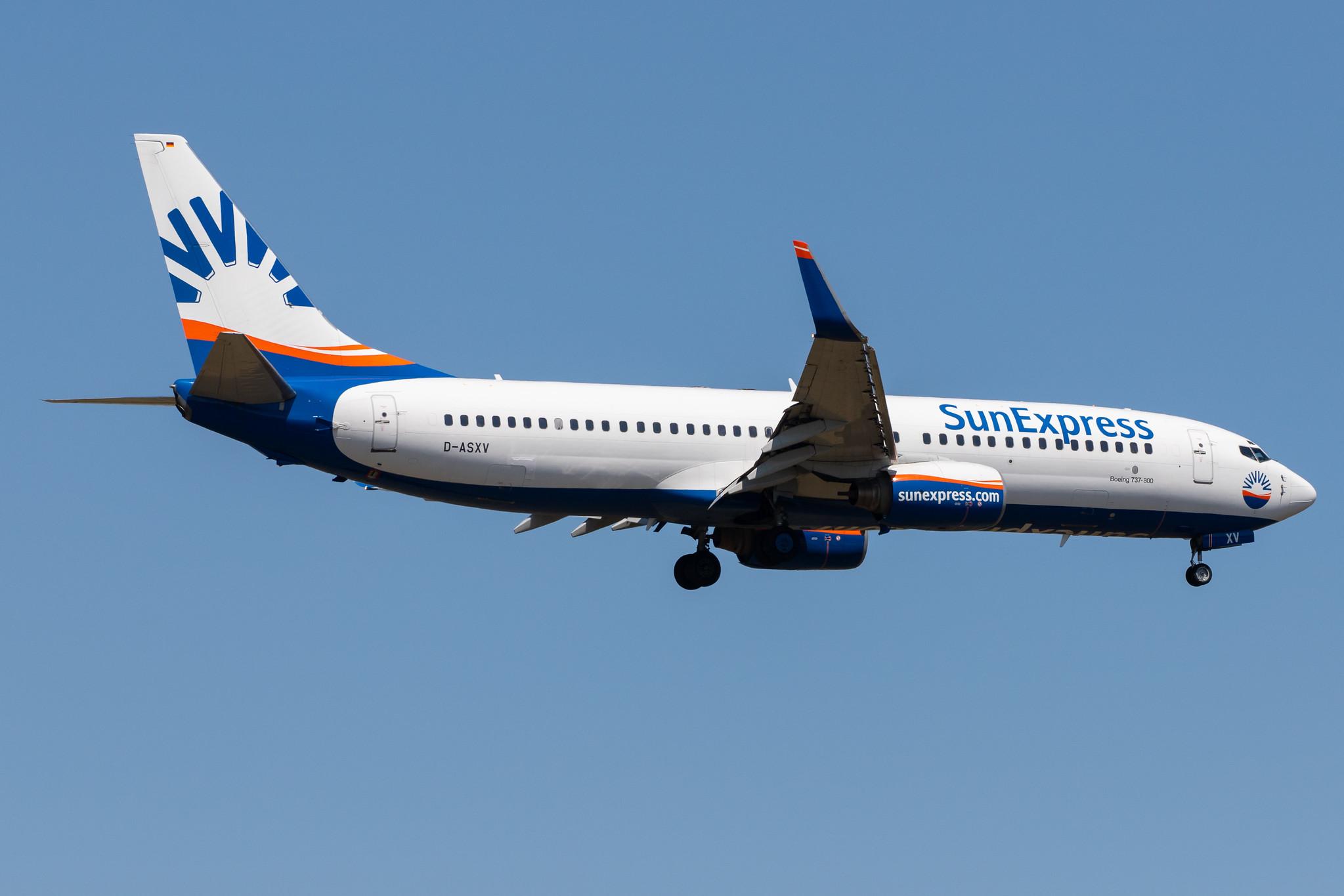Frankfurt Airport: SunExpress (XQ / SXS) | Operator: SunExpress Deutschland |  Boeing 737-86Q B738 | D-ASXV | MSN 30272