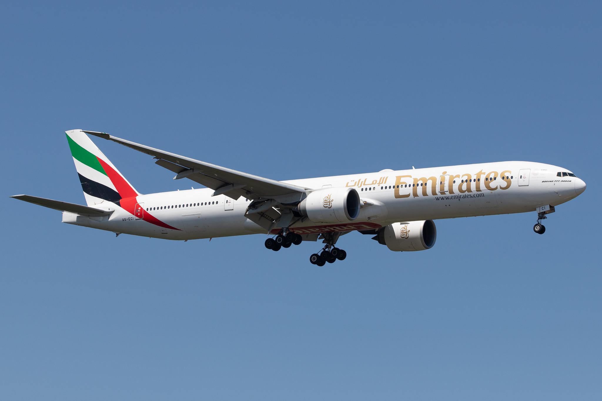 Frankfurt Airport: Emirates (EK / UAE) |  Boeing 777-31H(ER) B77W | A6-ECI | MSN 35580