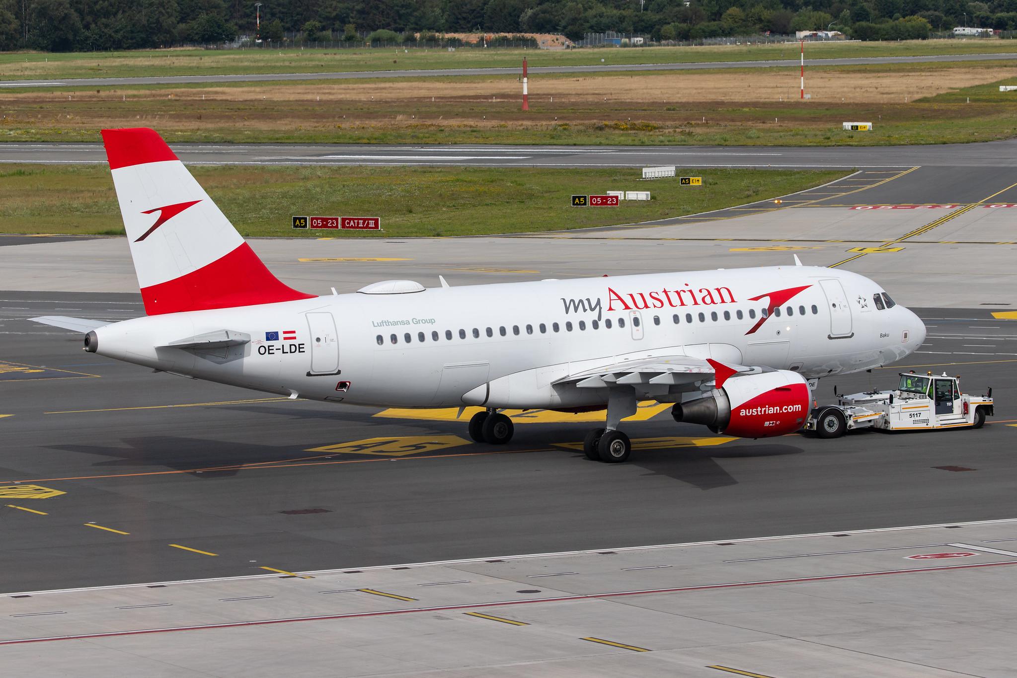 Hamburg Airport: Austrian Airlines (OS / AUA) |  Airbus A319-112 A319 | OE-LDE | MSN 2494