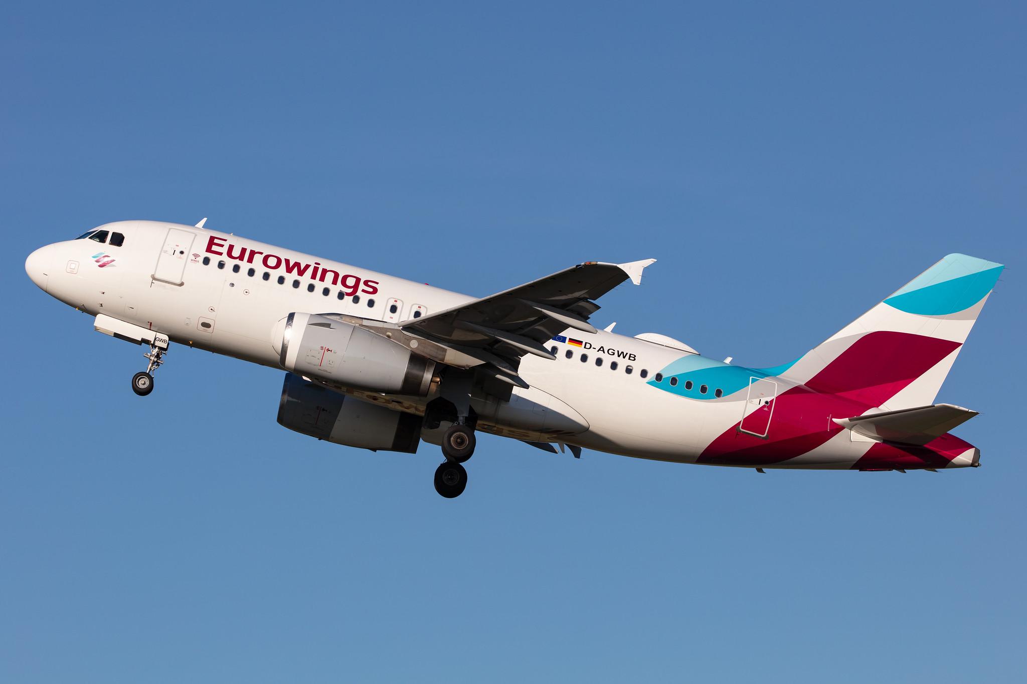 Hamburg Airport: Eurowings (EW / EWG) |  Airbus A319-132 A319 | D-AGWB | MSN 2833