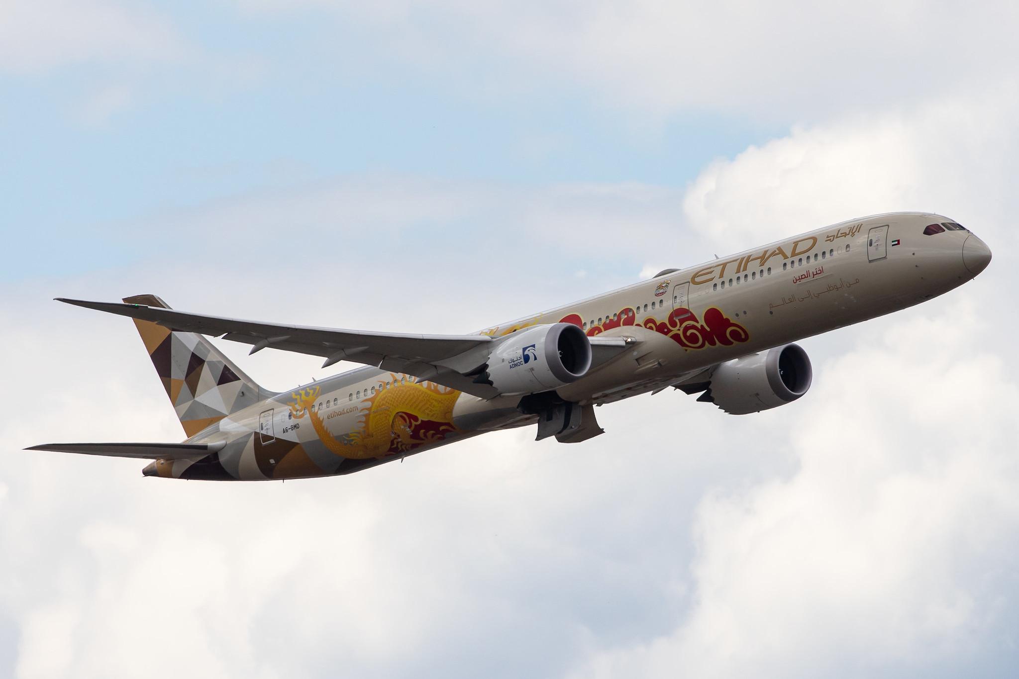 Frankfurt Airport: Etihad (EY / ETD) |  Livery: ADNOC-Choose China Livery | Operator: Etihad Airways |  Boeing 787-10 Dreamliner B78X | A6-BMD | MSN 60758