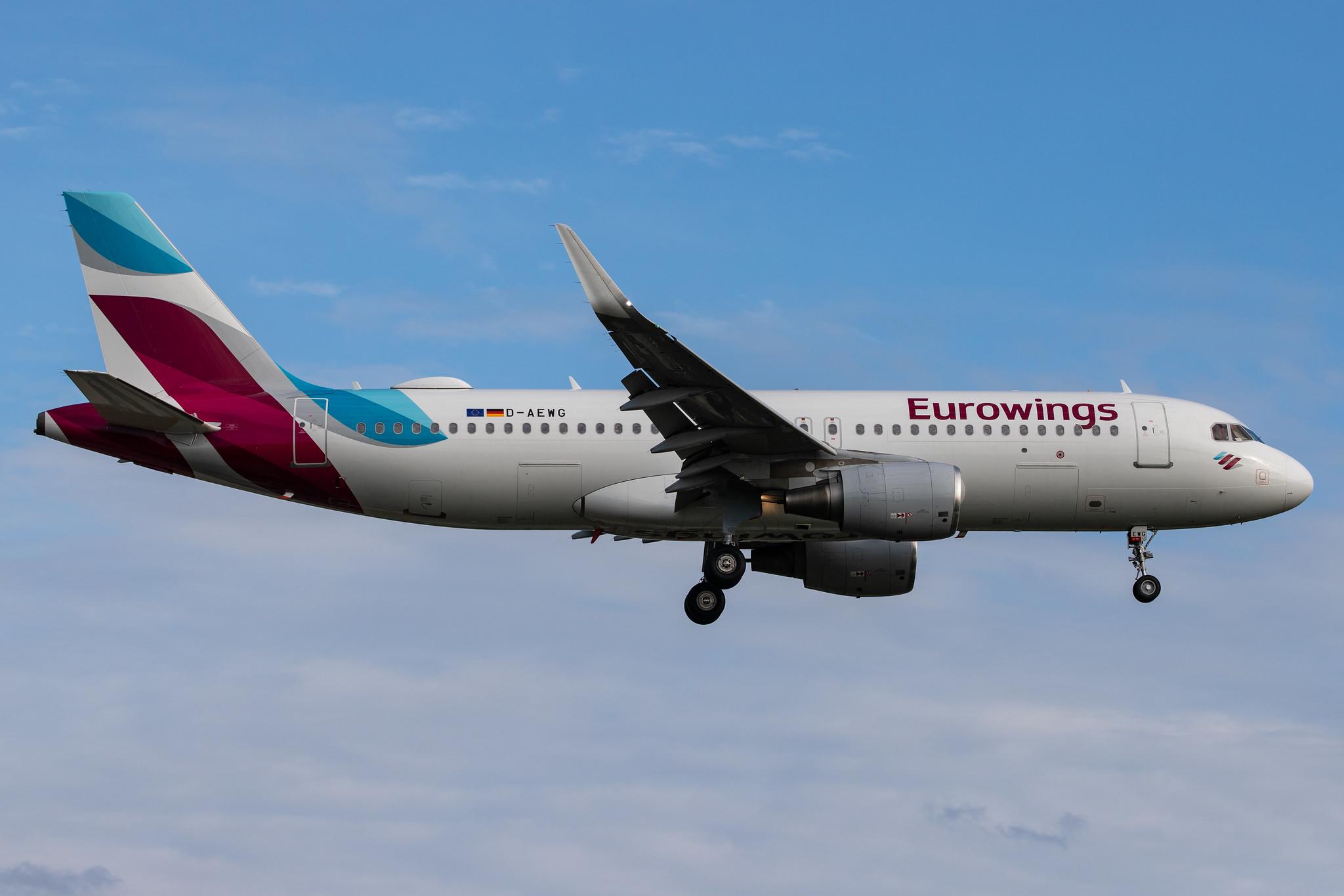 Hamburg Airport: Eurowings (EW / EWG) |  Airbus A320-214 A320 | D-AEWG | MSN 7121
