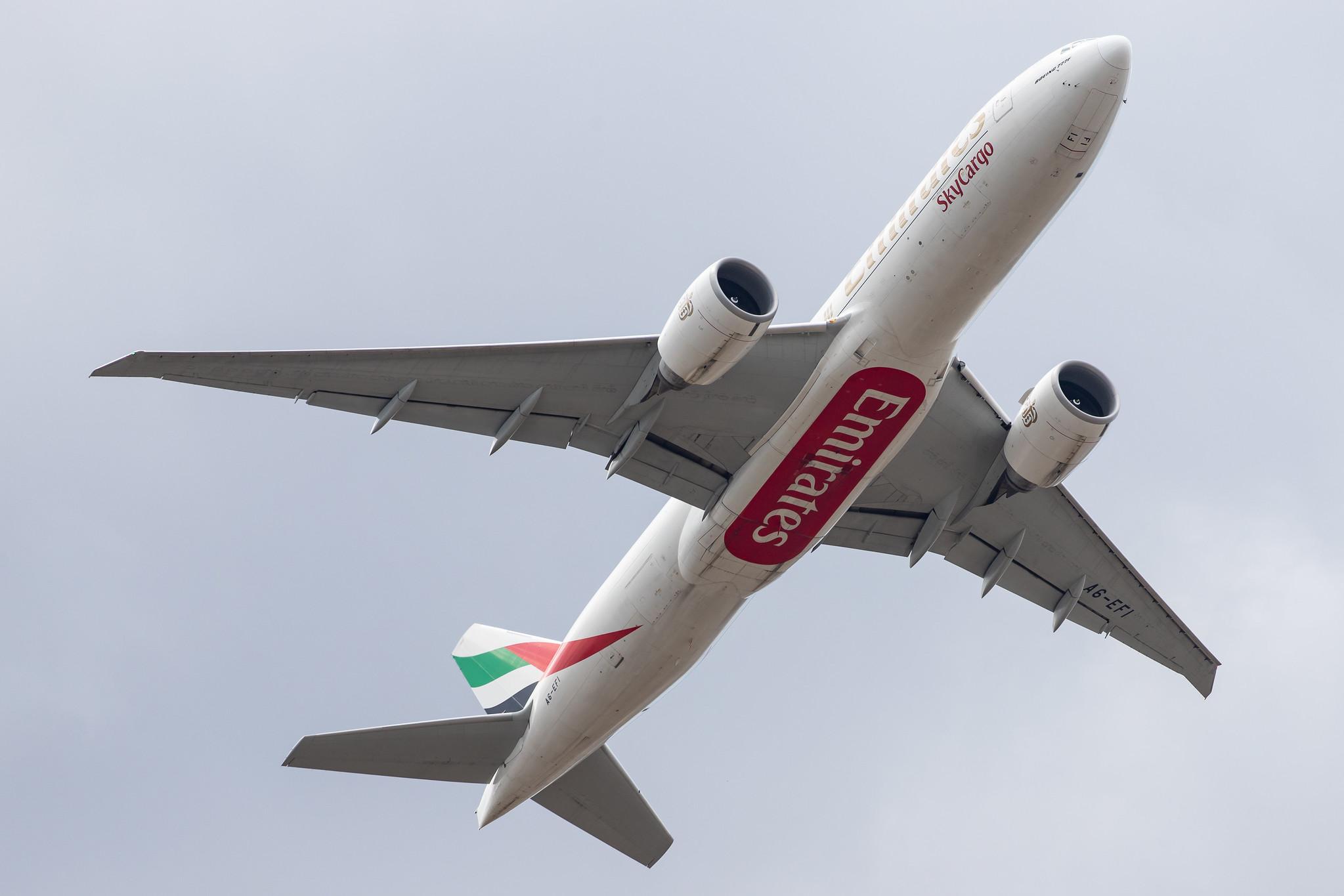 Frankfurt Airport: Emirates SkyCargo (EK / UAE) | Operator: Emirates |  Boeing 777-F1H B77L | A6-EFI | MSN 35609