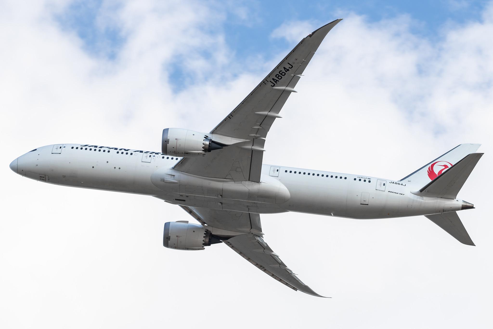 Frankfurt Airport: Japan Airlines (JL / JAL) |  Boeing 787-9 Dreamliner B789 | JA864J | MSN 34858