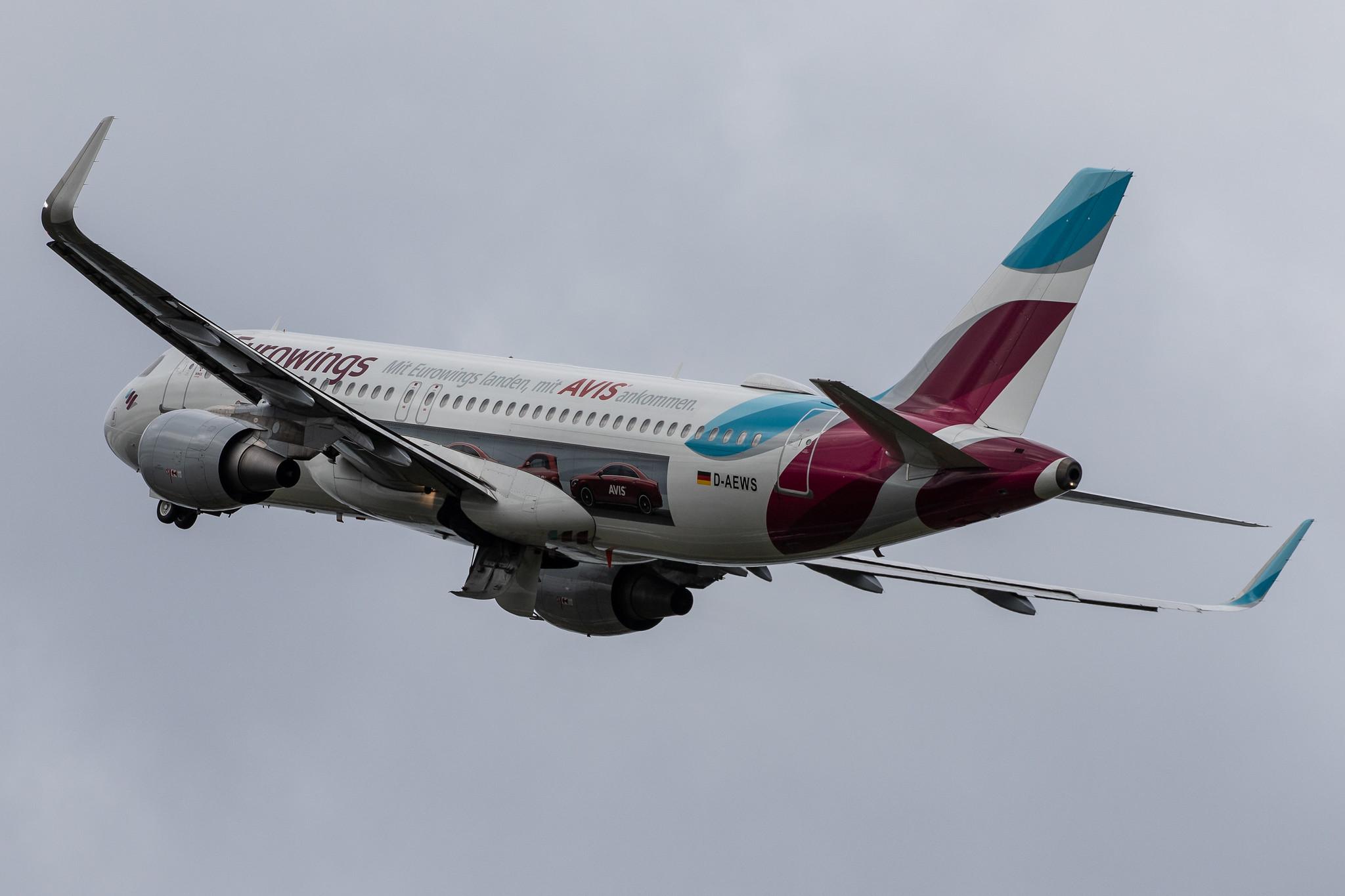 Hamburg Airport: Eurowings (EW / EWG) |  Livery: AVIS Livery |  Airbus A320-214 A320 | D-AEWS | MSN 7439