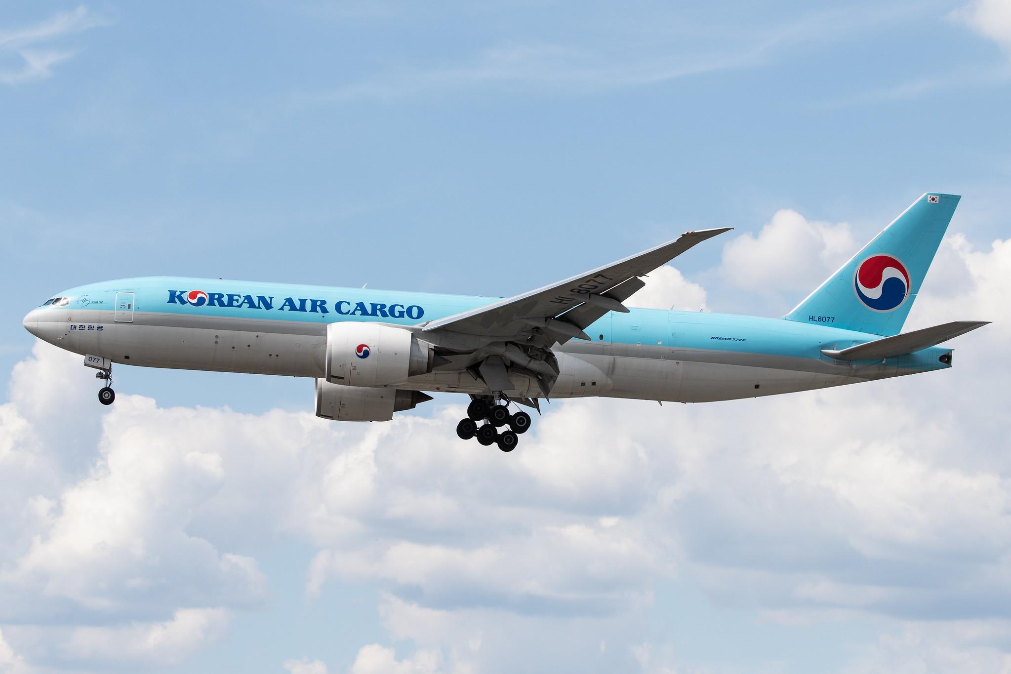Frankfurt Airport: Korean Air Cargo (KE / KAL) | Operator: Korean Air |  Boeing 777-FB5 B77L | HL8077 | MSN 62697